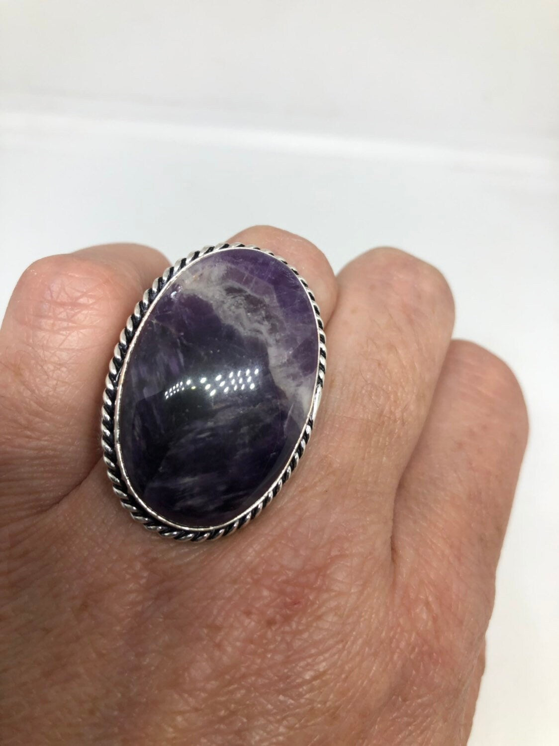 Vintage Purple Genuine Amethyst Ring