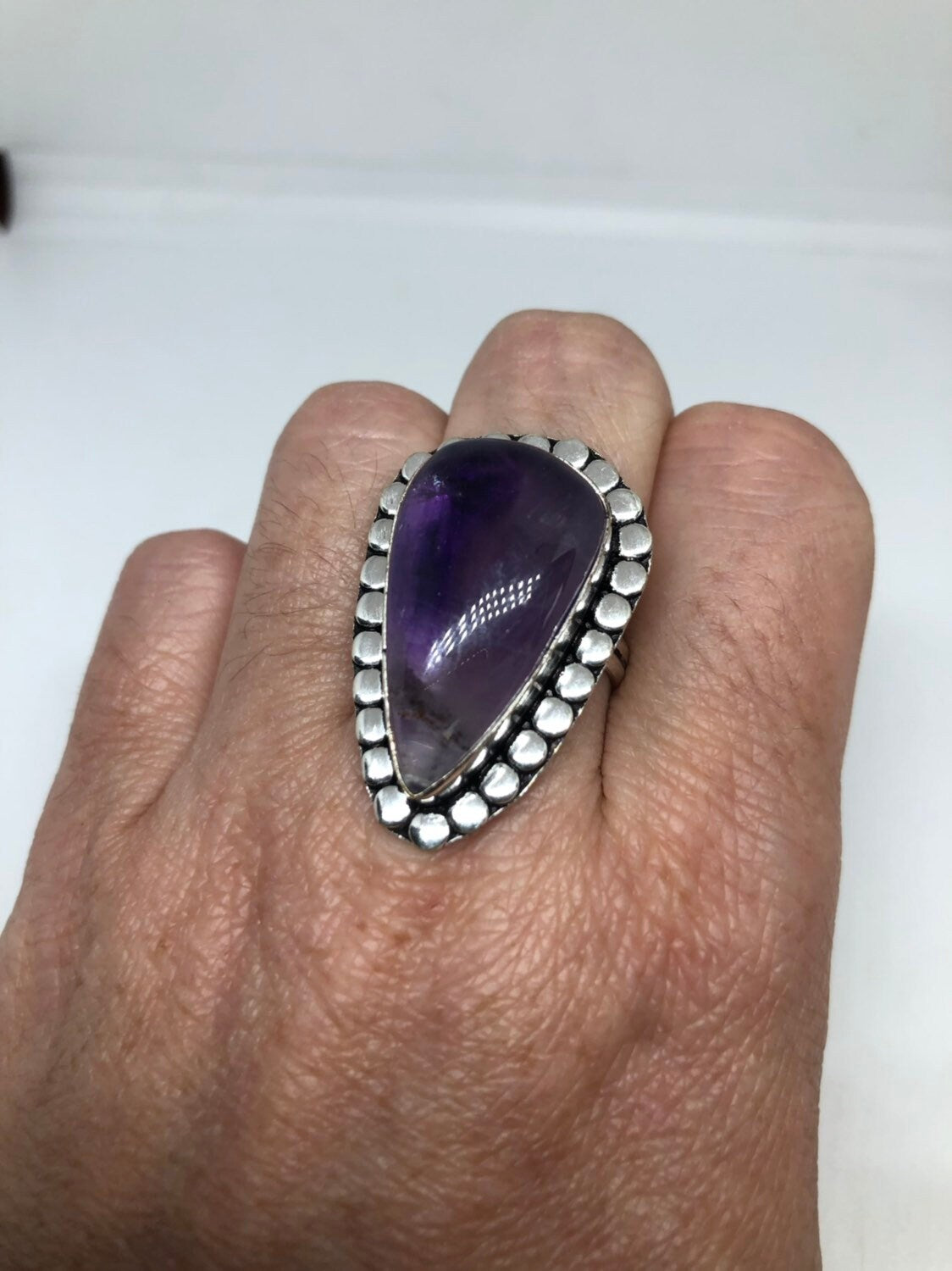 Vintage Purple Amethyst Cocktail Ring