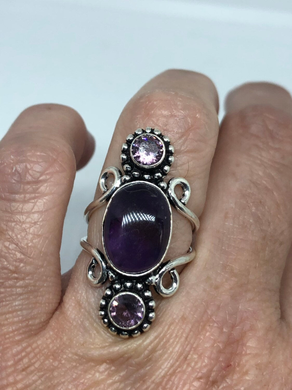 Vintage Purple Genuine Amethyst Ring