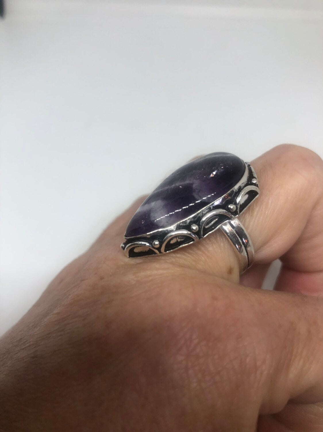 Vintage Purple Genuine Amethyst Ring