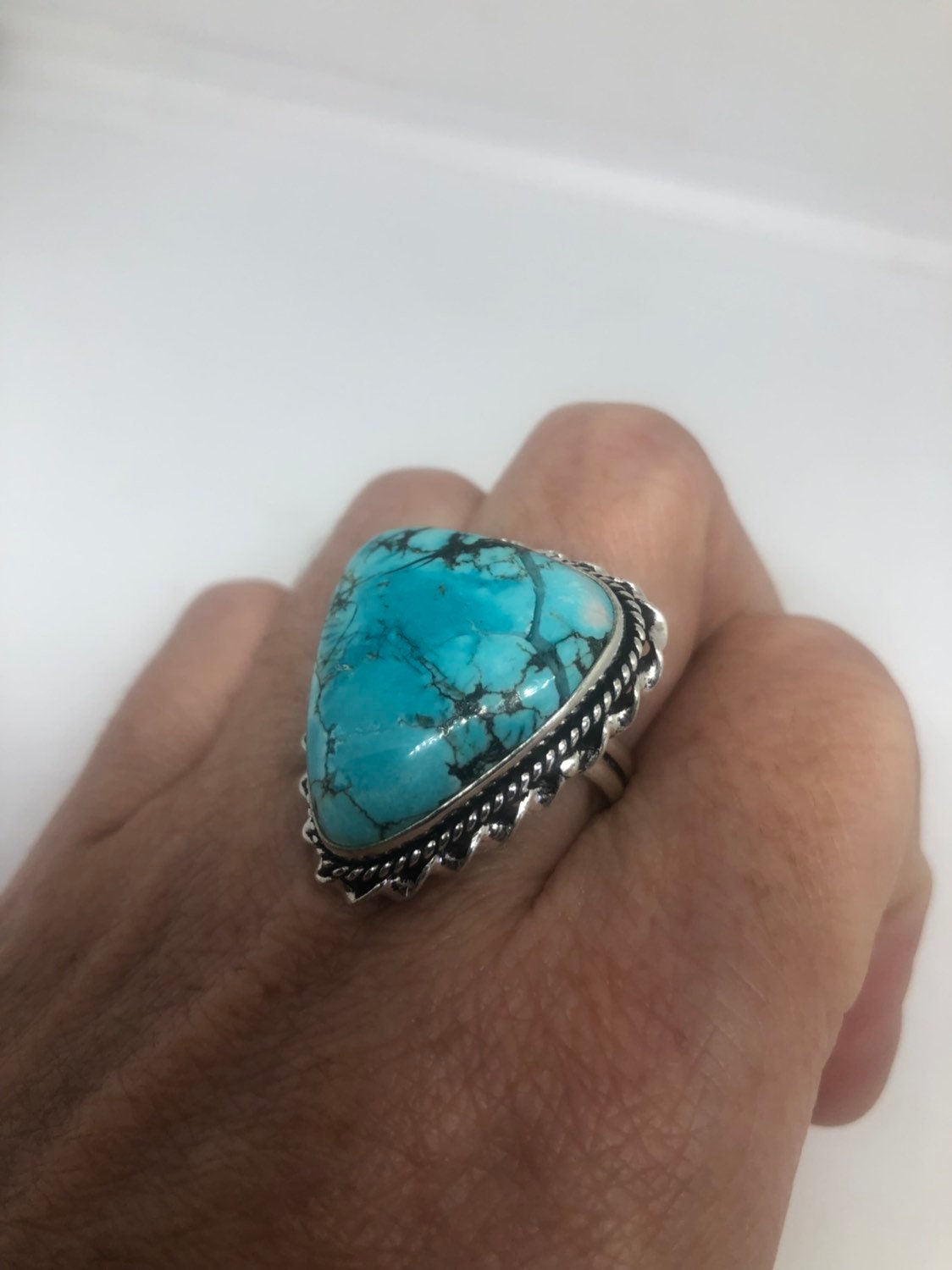 Vintage Blue Genuine Amazonite Ring