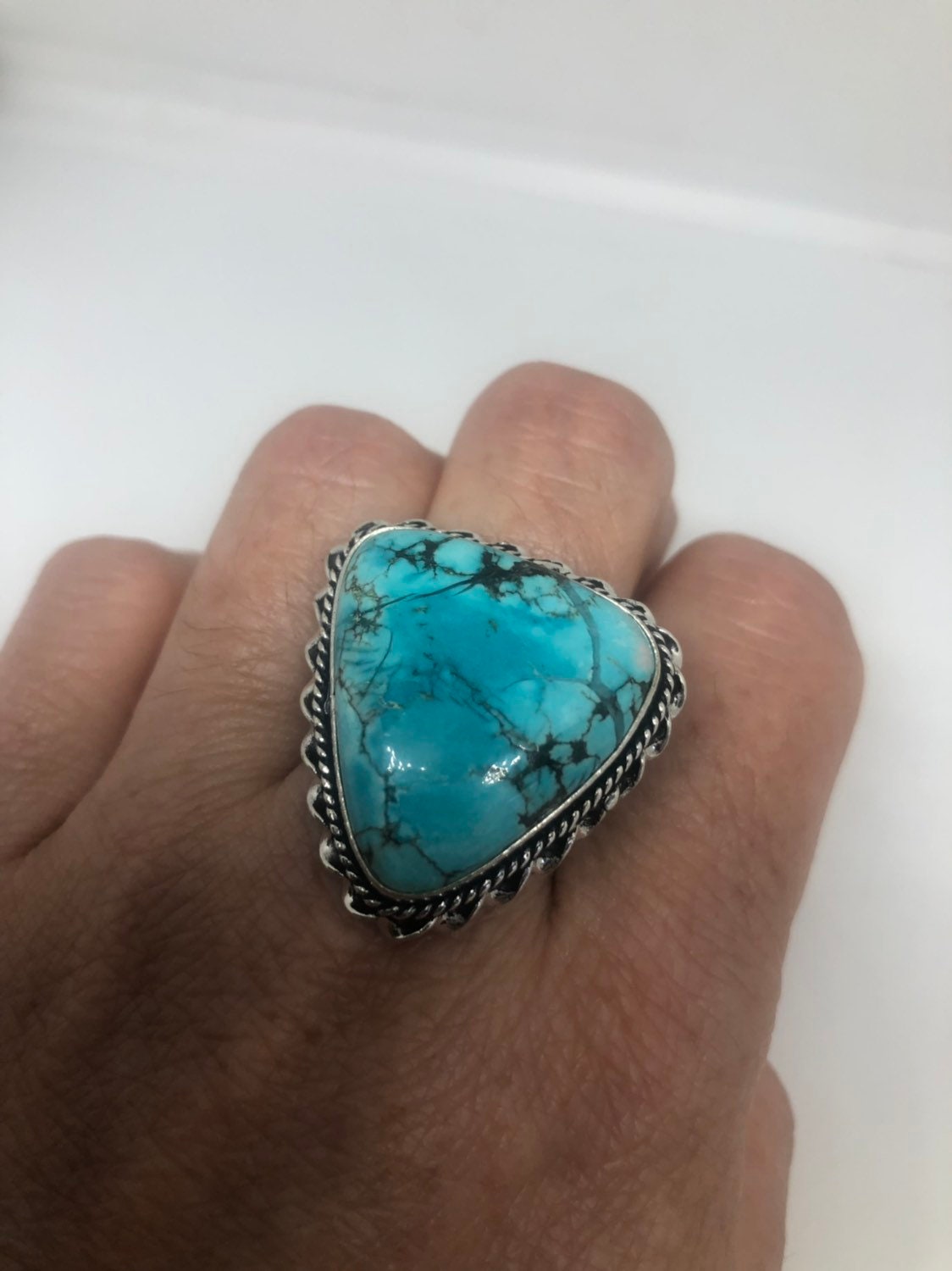 Vintage Blue Genuine Amazonite Ring