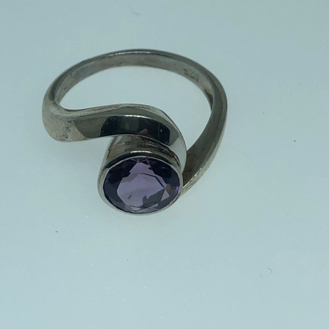 Vintage Handmade Genuine Purple Amethyst Filigree Setting 925 Sterling Silver Gothic can be resized