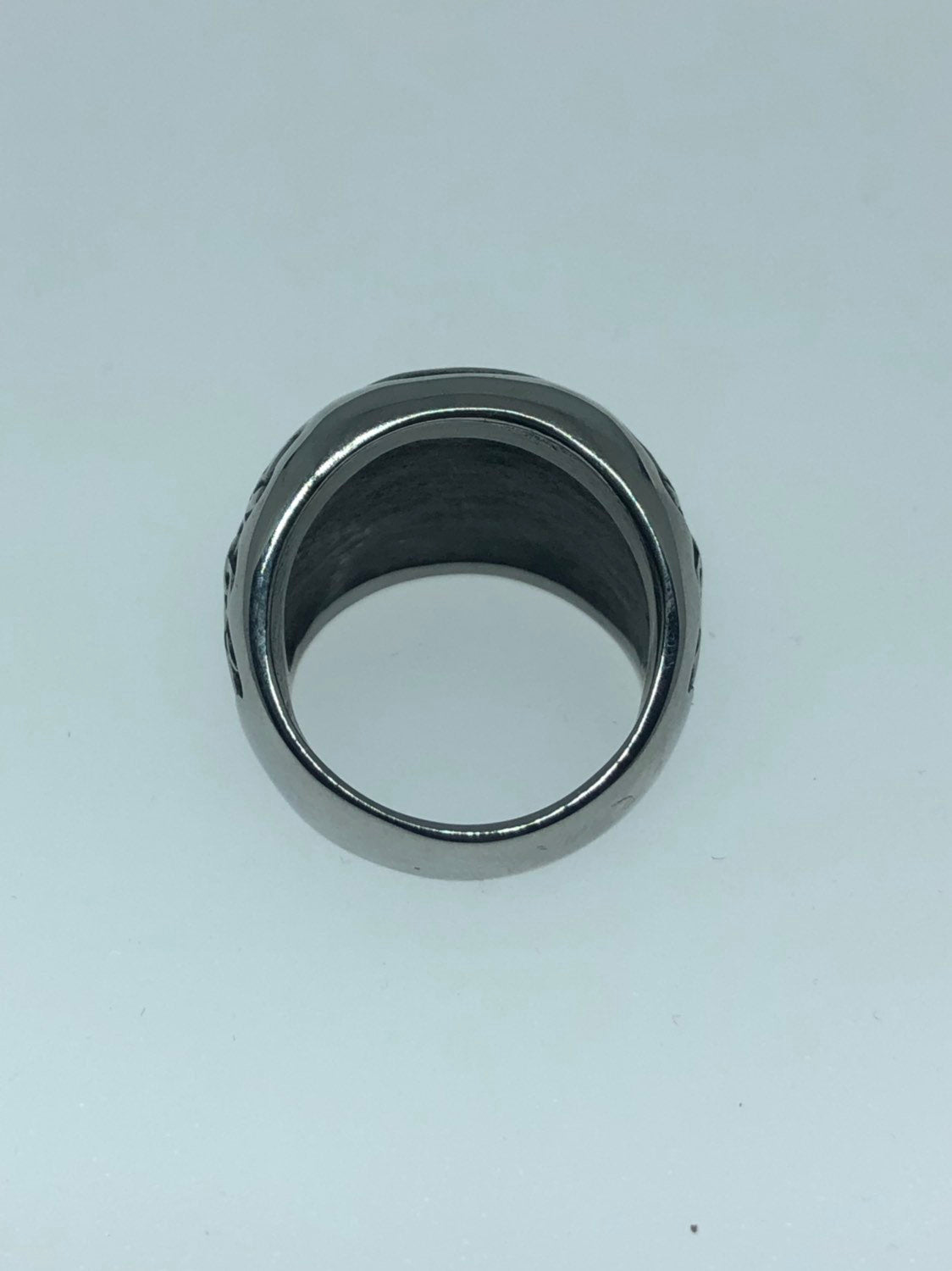 Vintage Yin Yang Silver Stainless Mens Ring