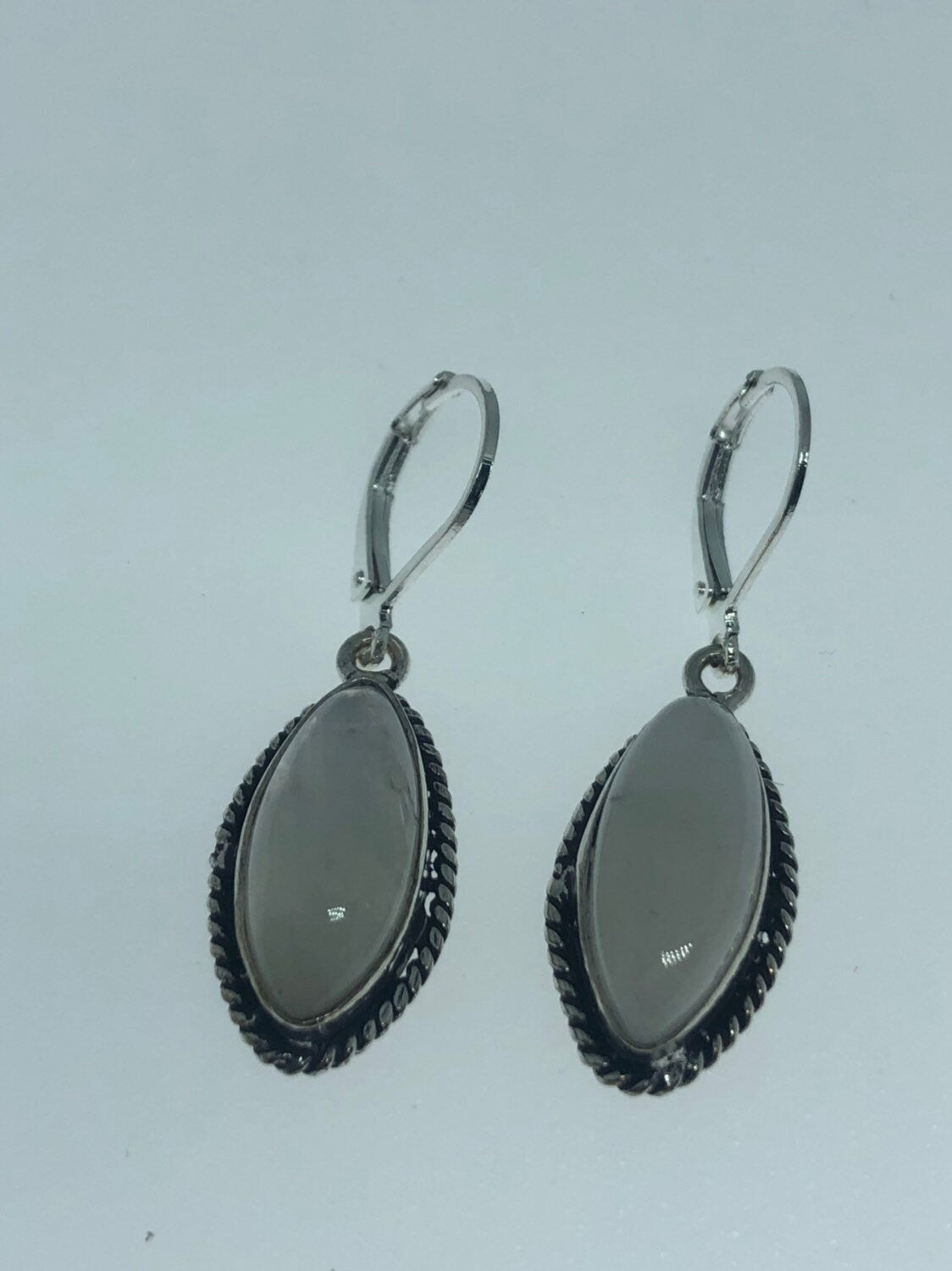 Vintage Labradorite Silver Dangle Earrings