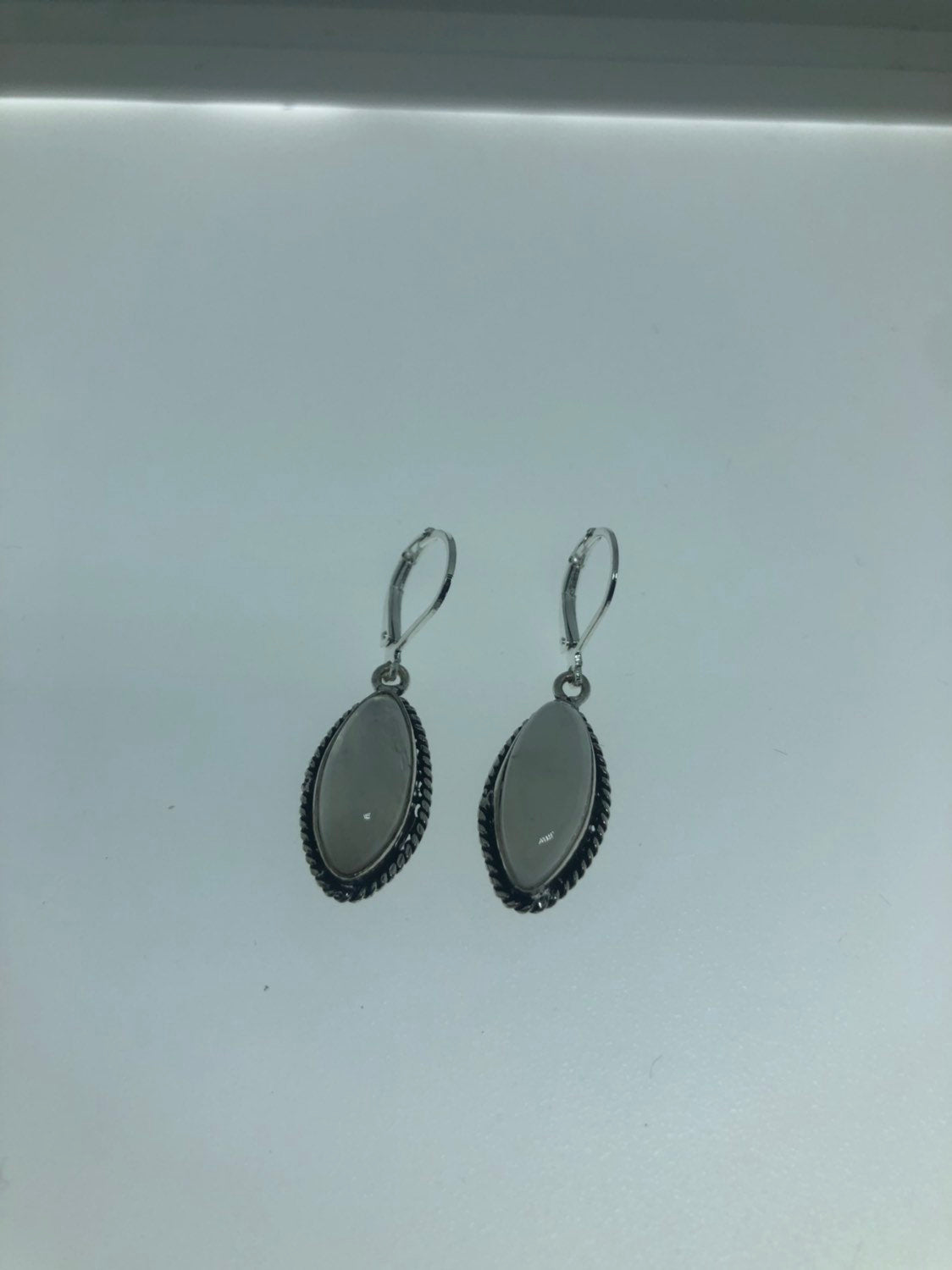 Vintage Labradorite Silver Dangle Earrings