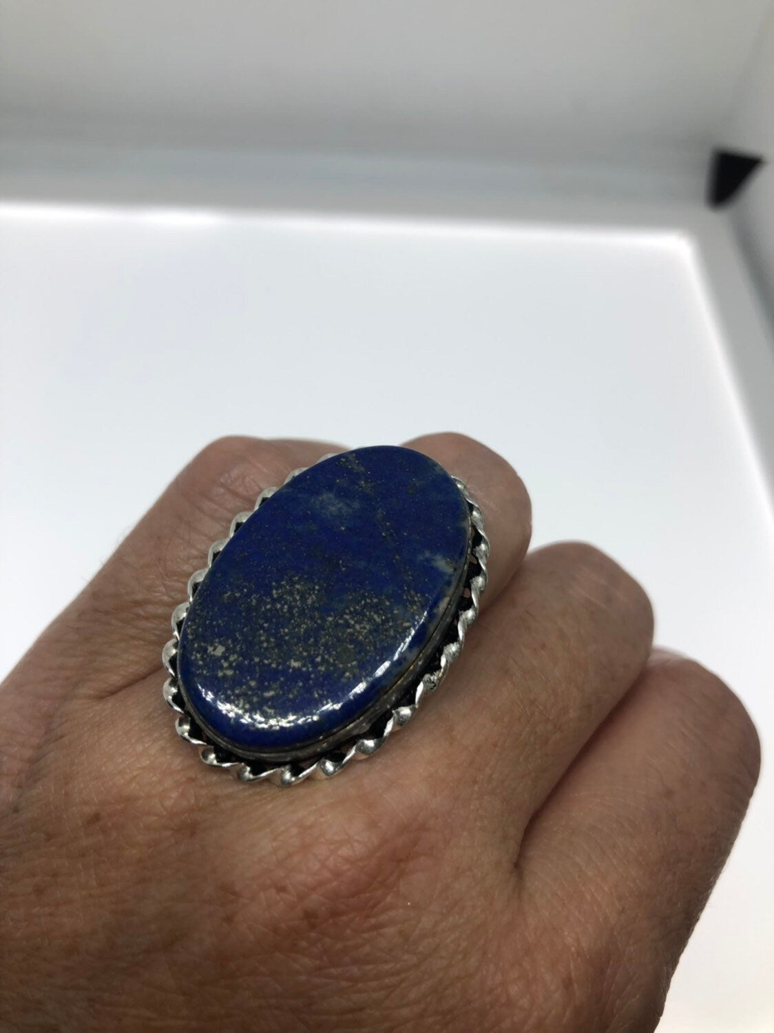 Vintage Blue Genuine Lapis Lazuli Ring