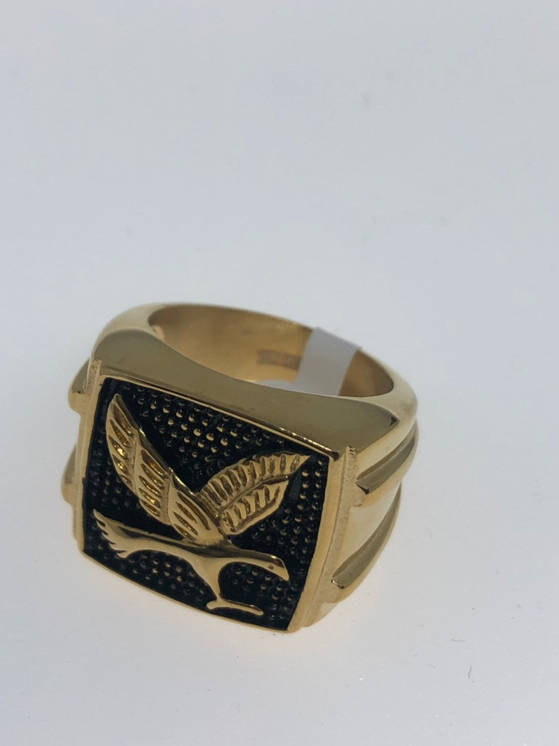 Vintage Mens Golden US Eagle Ring