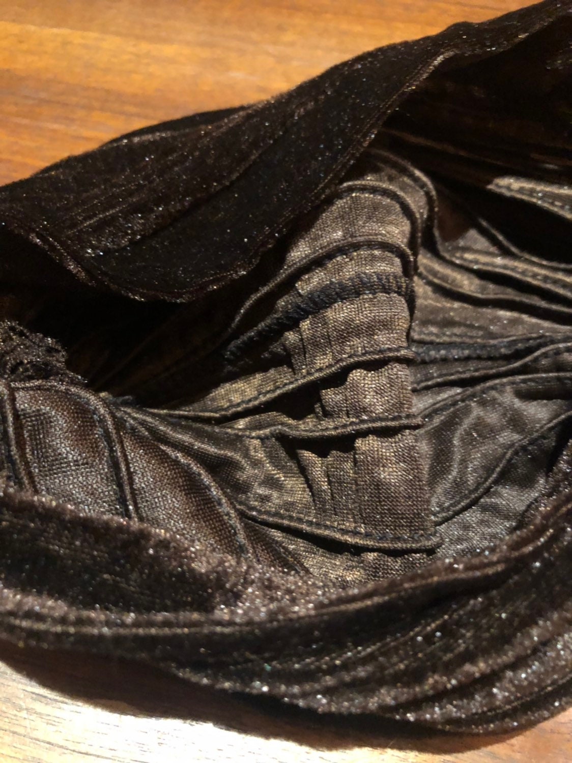 Vintage Brown Stretch Velvet Deco Turban Hat