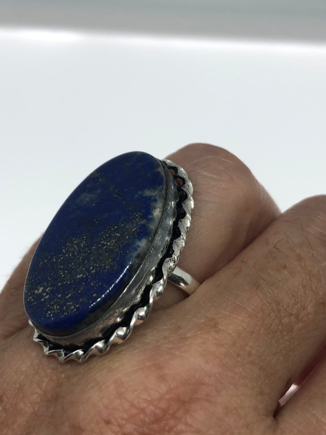 Vintage Blue Genuine Lapis Lazuli Ring