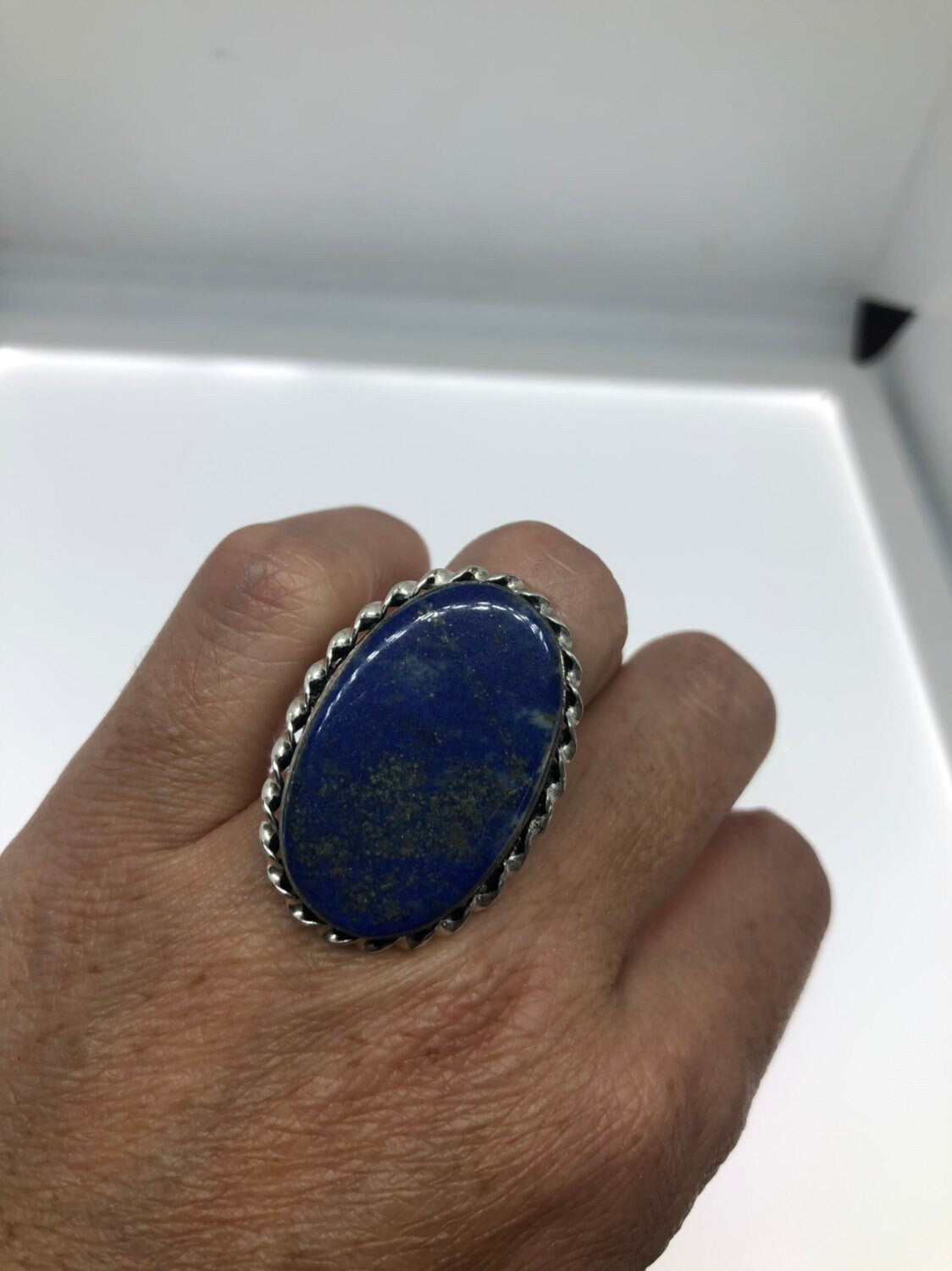 Vintage Blue Genuine Lapis Lazuli Ring