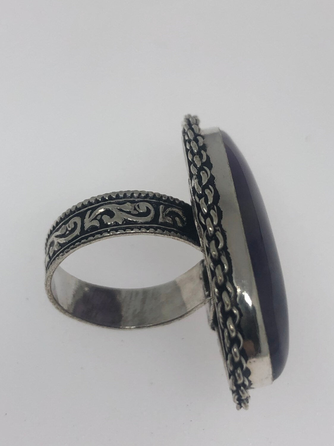 Vintage Purple Genuine Amethyst Ring Size 8