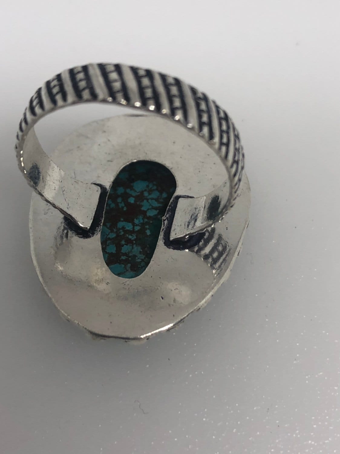 Vintage Blue Genuine Tibetan Turquoise Ring Size 9