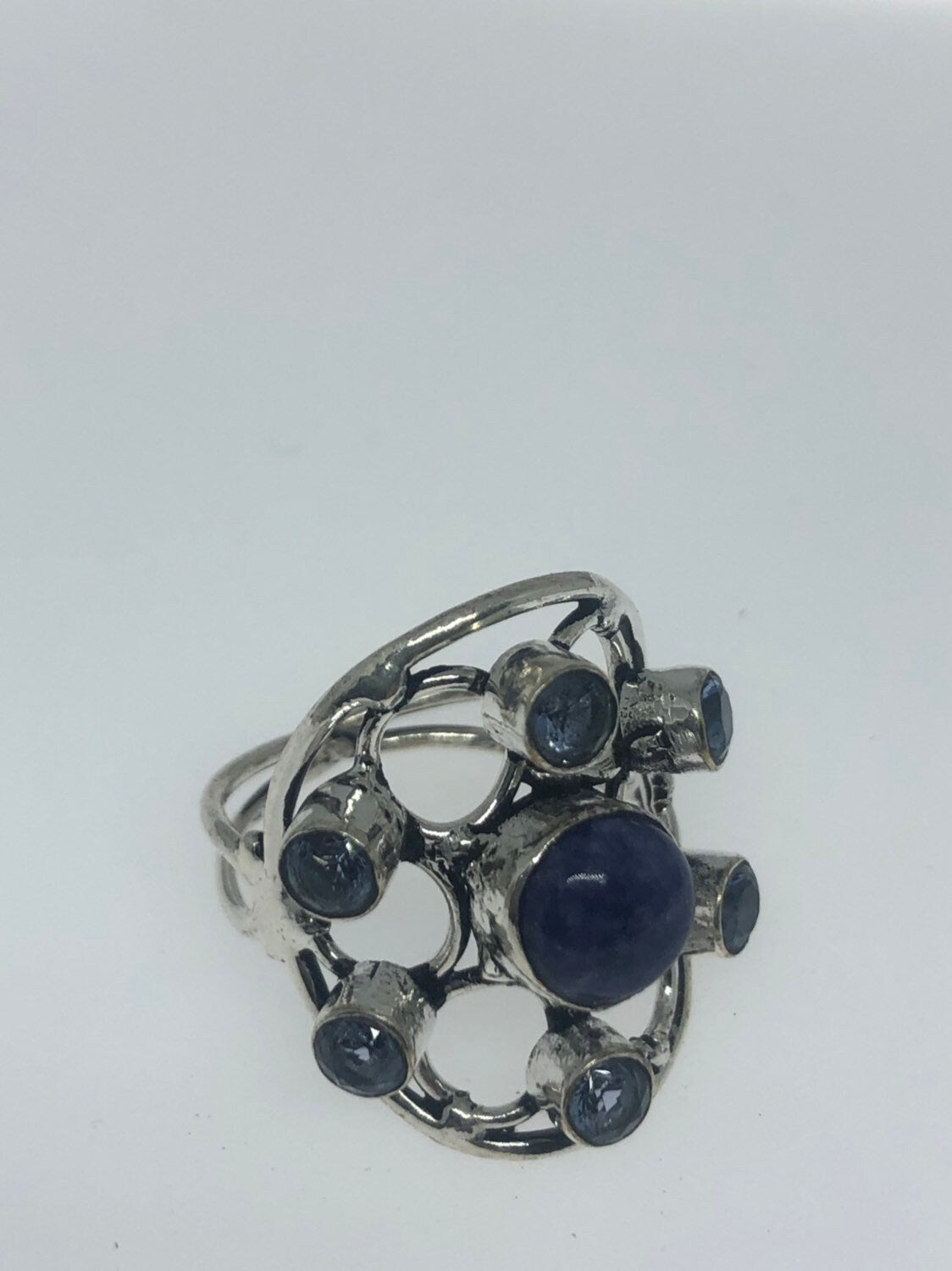 Vintage Blue Genuine Lapis Lazuli Iolite Ring