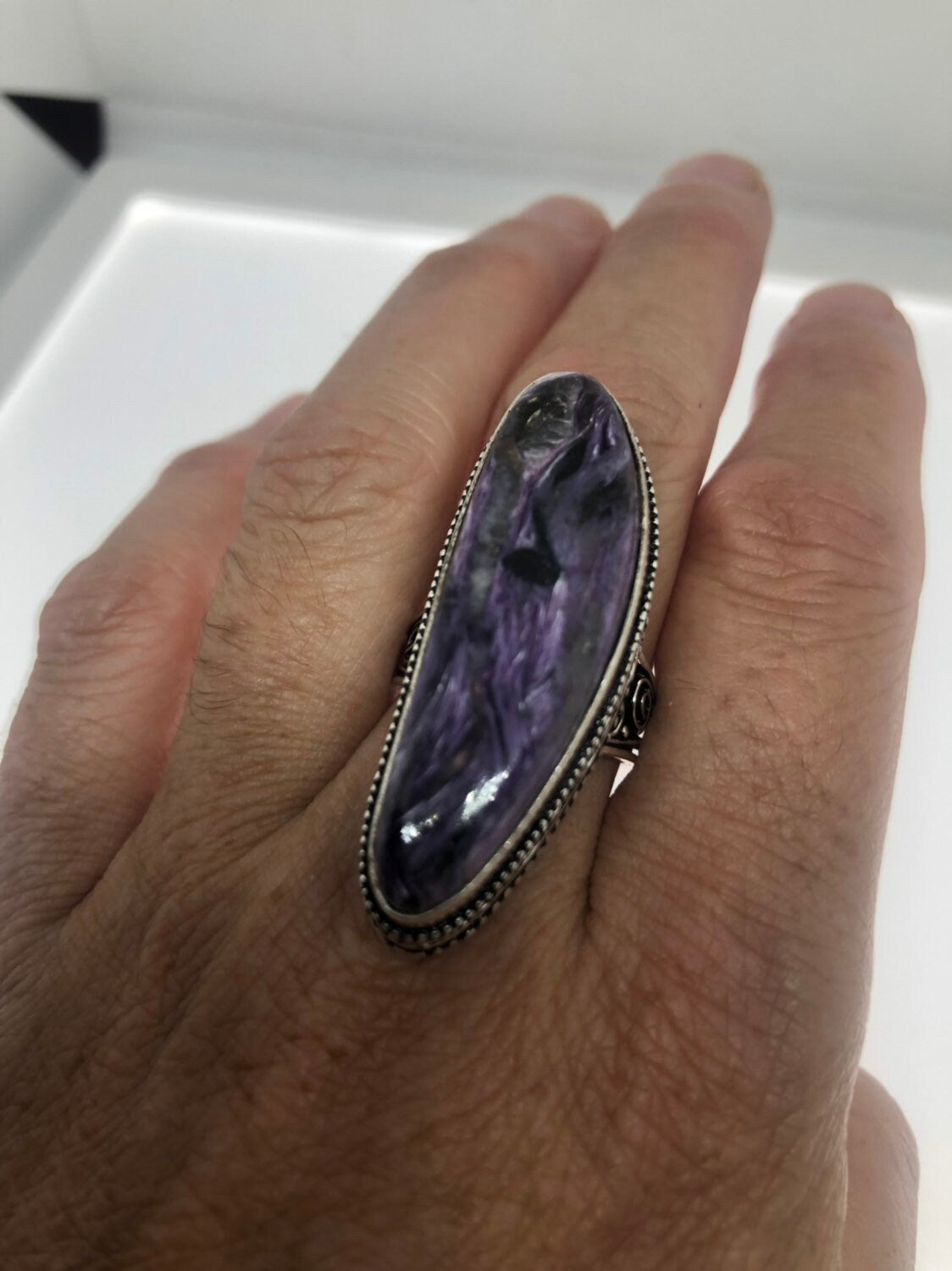 Vintage Purple Genuine Soujalite Ring