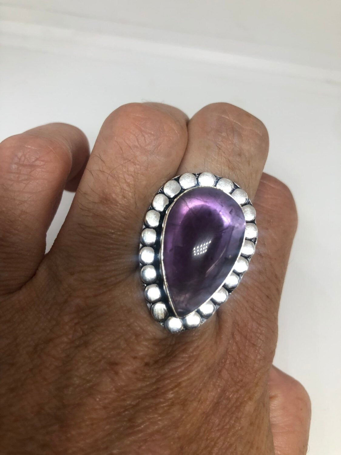 Vintage Purple Genuine Amethyst Ring