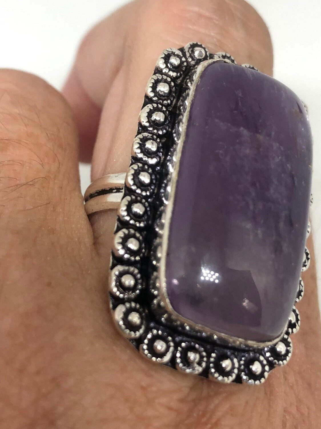 Vintage Purple Genuine Amethyst Ring