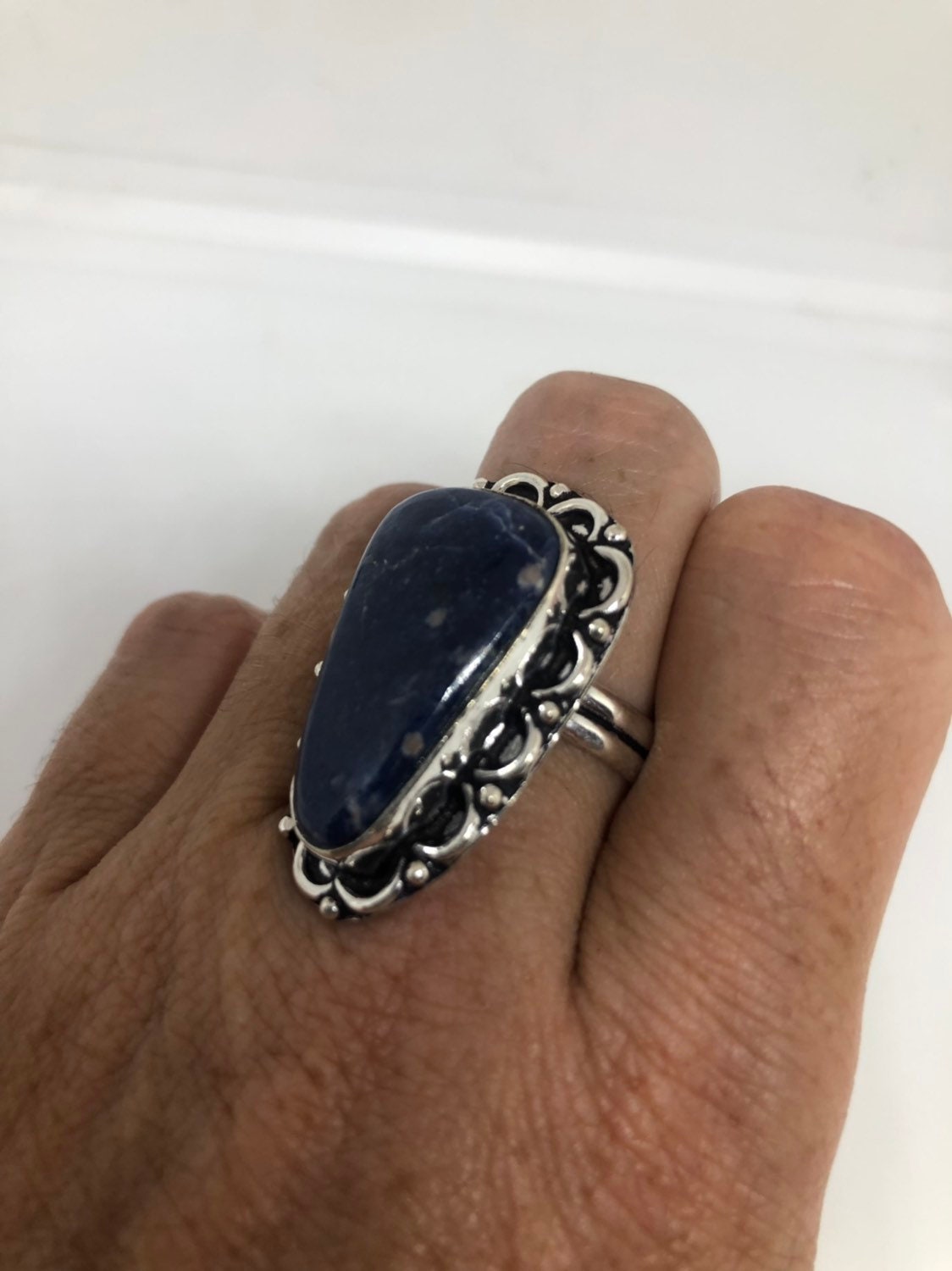 Vintage Blue Genuine Lapis Lazuli Ring