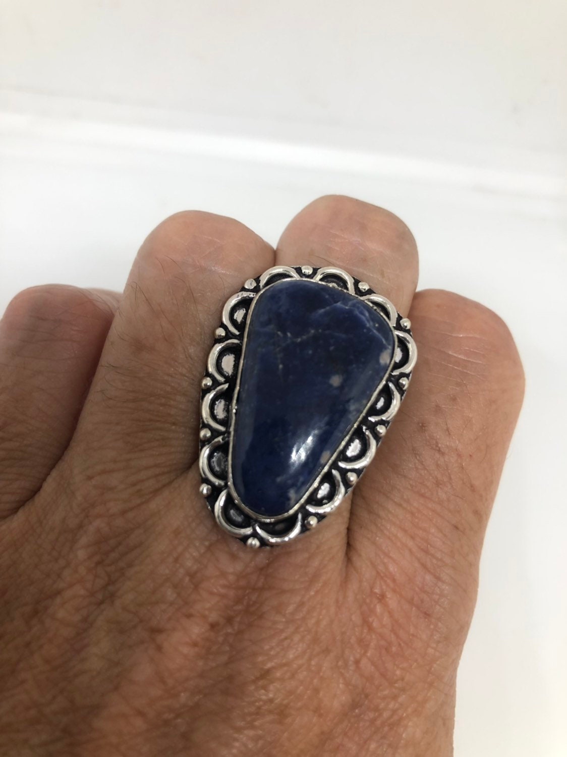 Vintage Blue Genuine Lapis Lazuli Ring