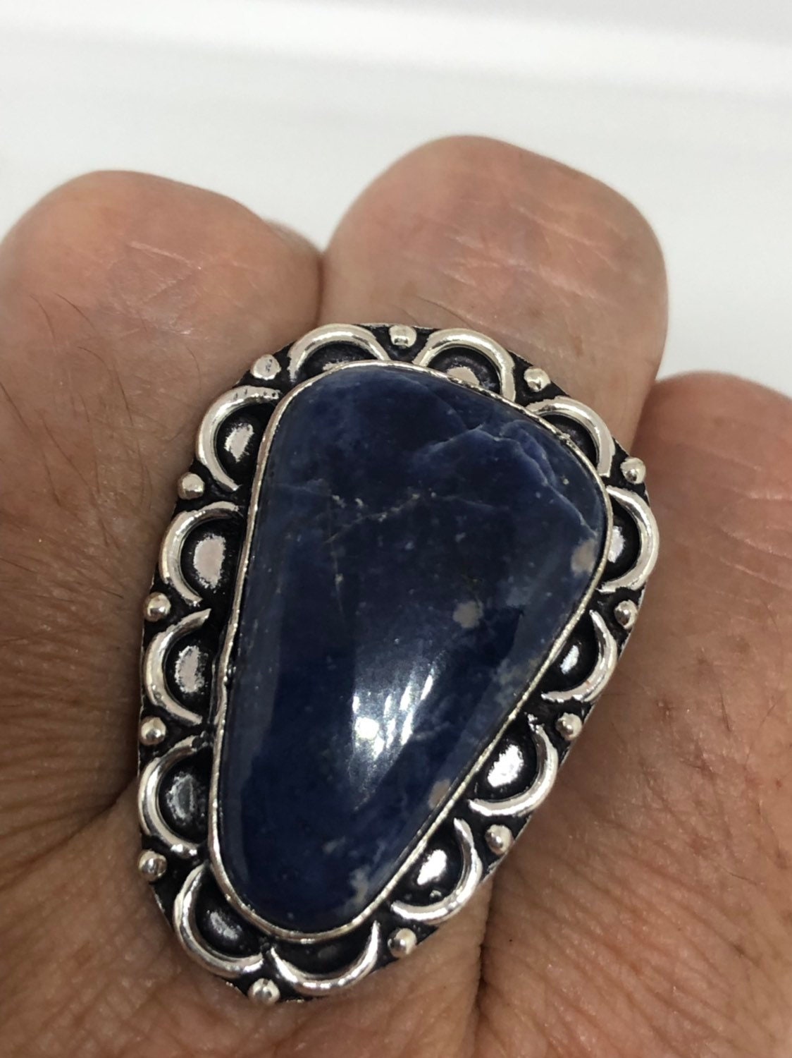 Vintage Blue Genuine Lapis Lazuli Ring