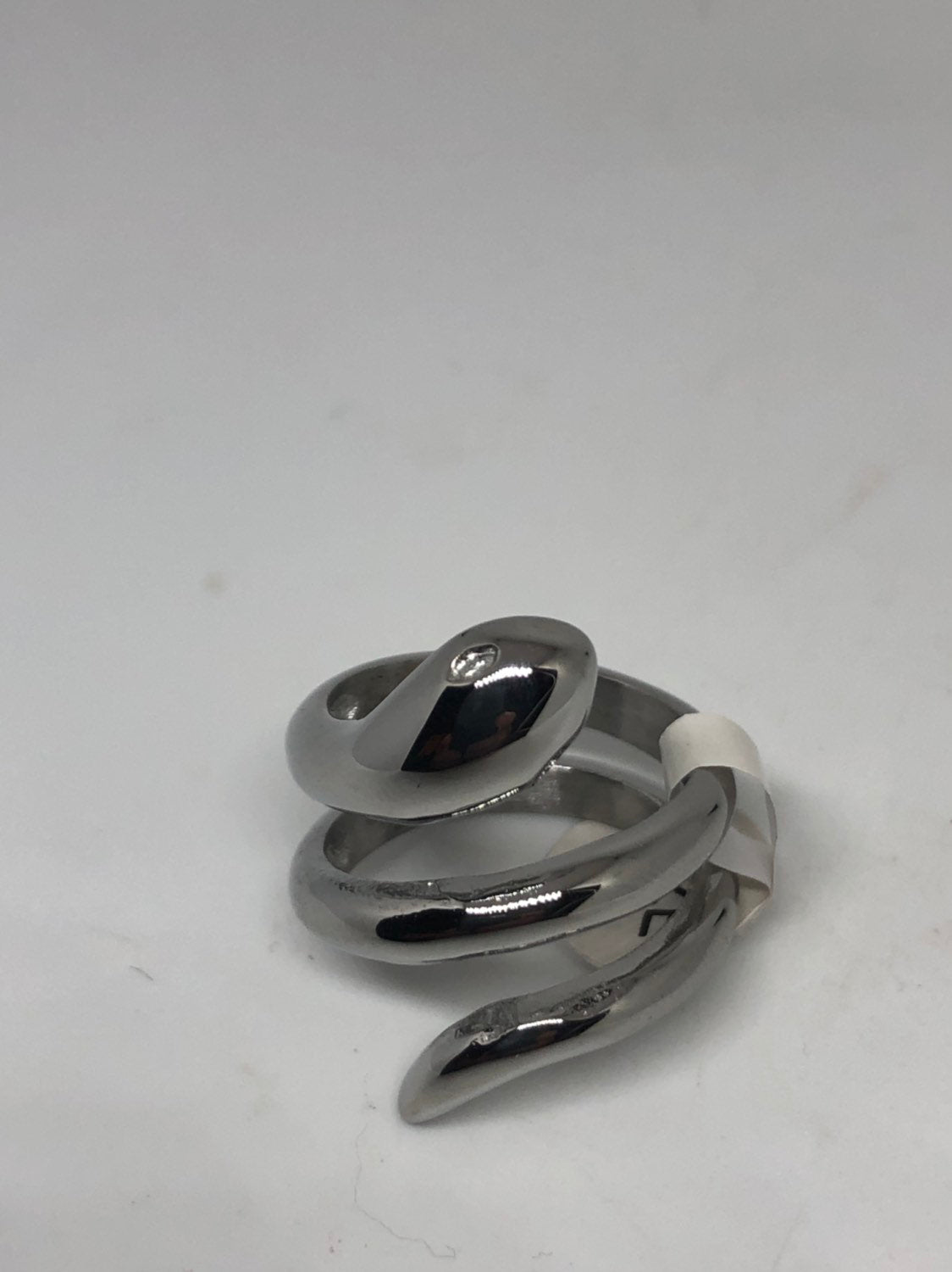 Vintage Stainless Steel Adustable Snake Ring