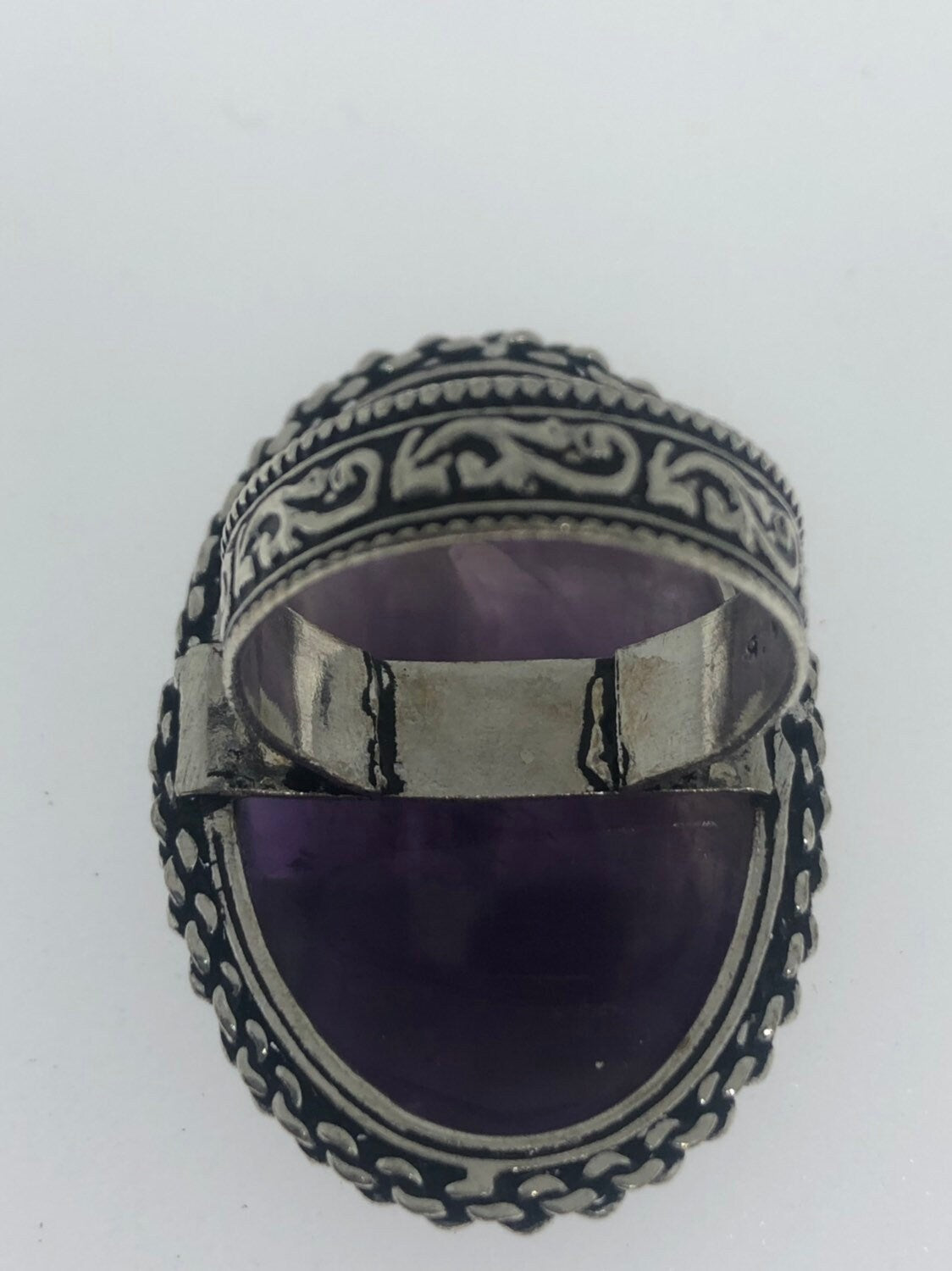 Vintage Purple Genuine Amethyst Ring Size 8