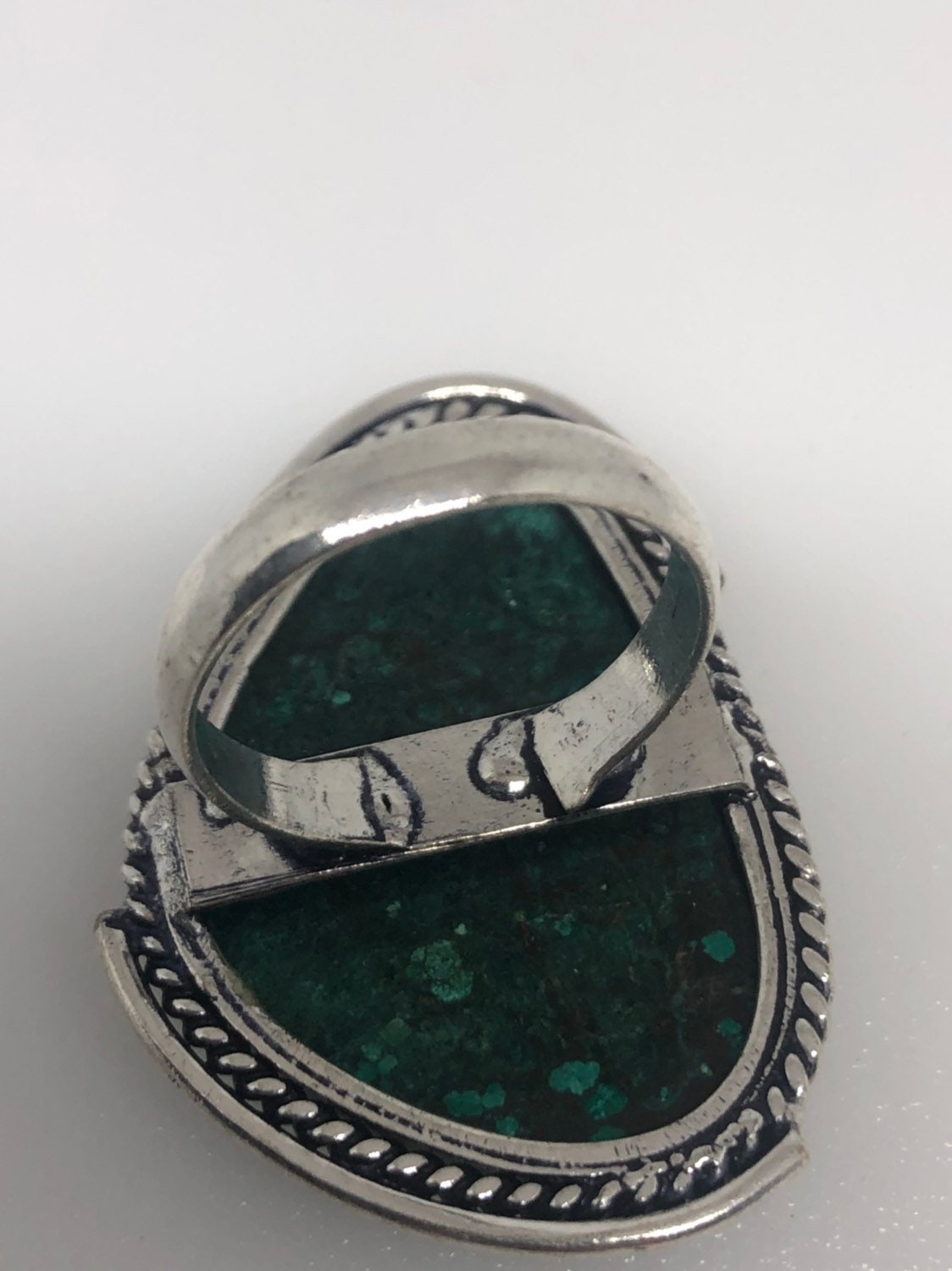 Vintage Green Genuine Turquoise Ring