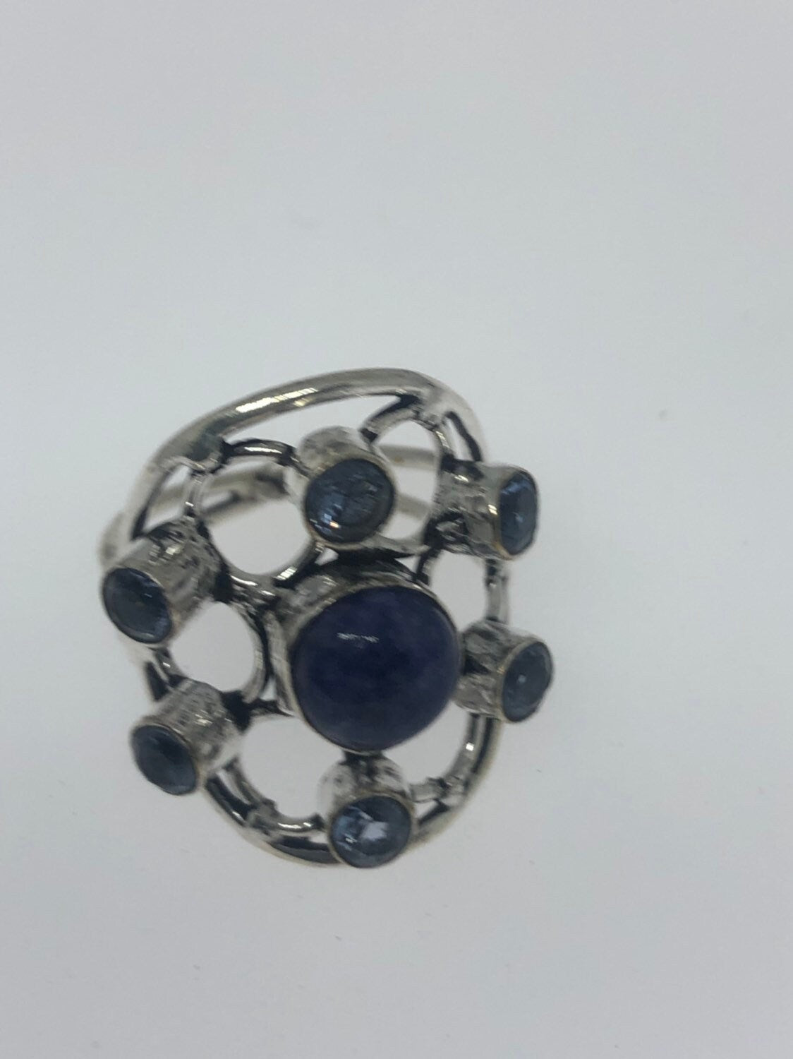 Vintage Blue Genuine Lapis Lazuli Iolite Ring