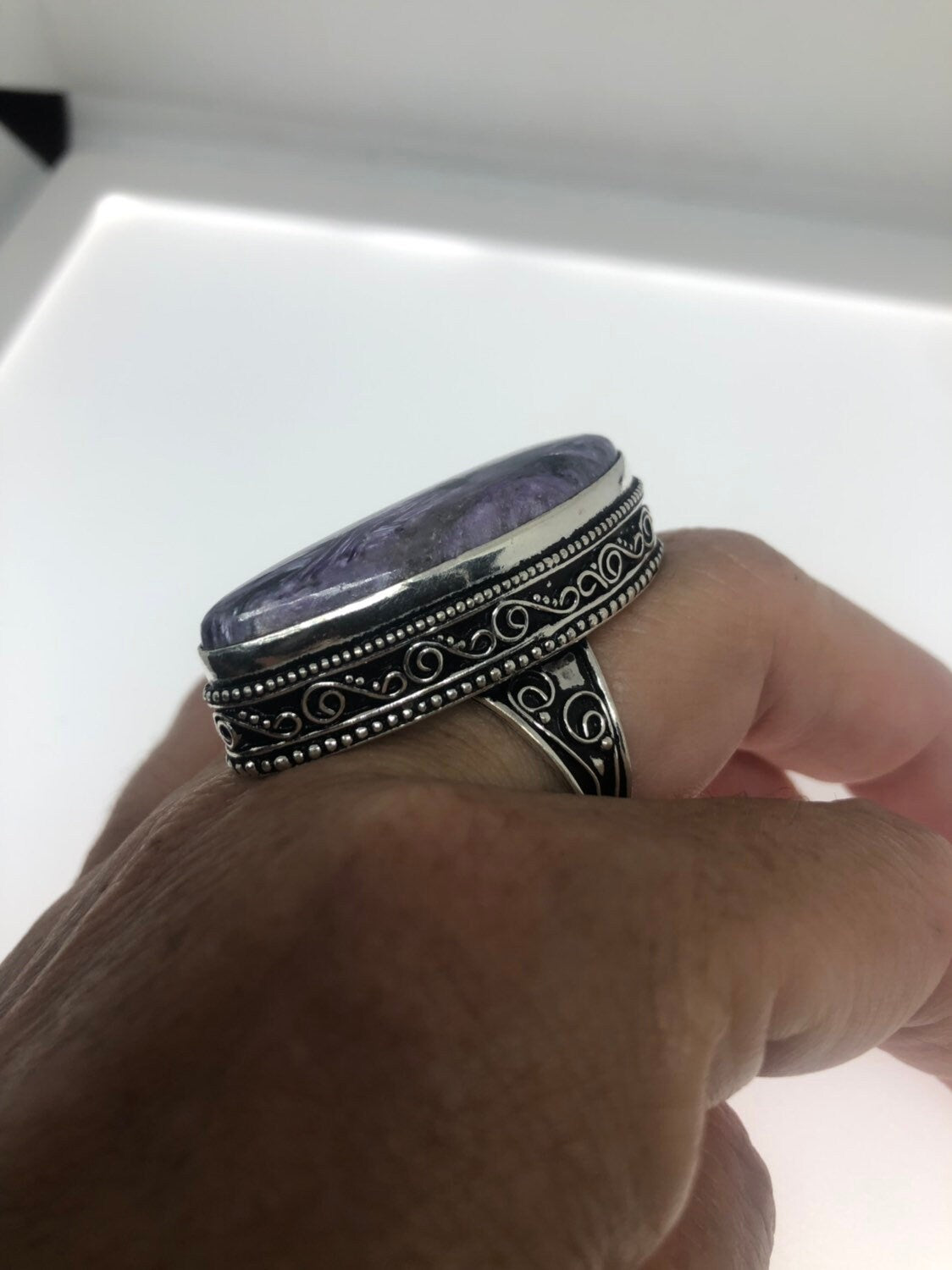 Vintage Purple Genuine Soujalite Ring