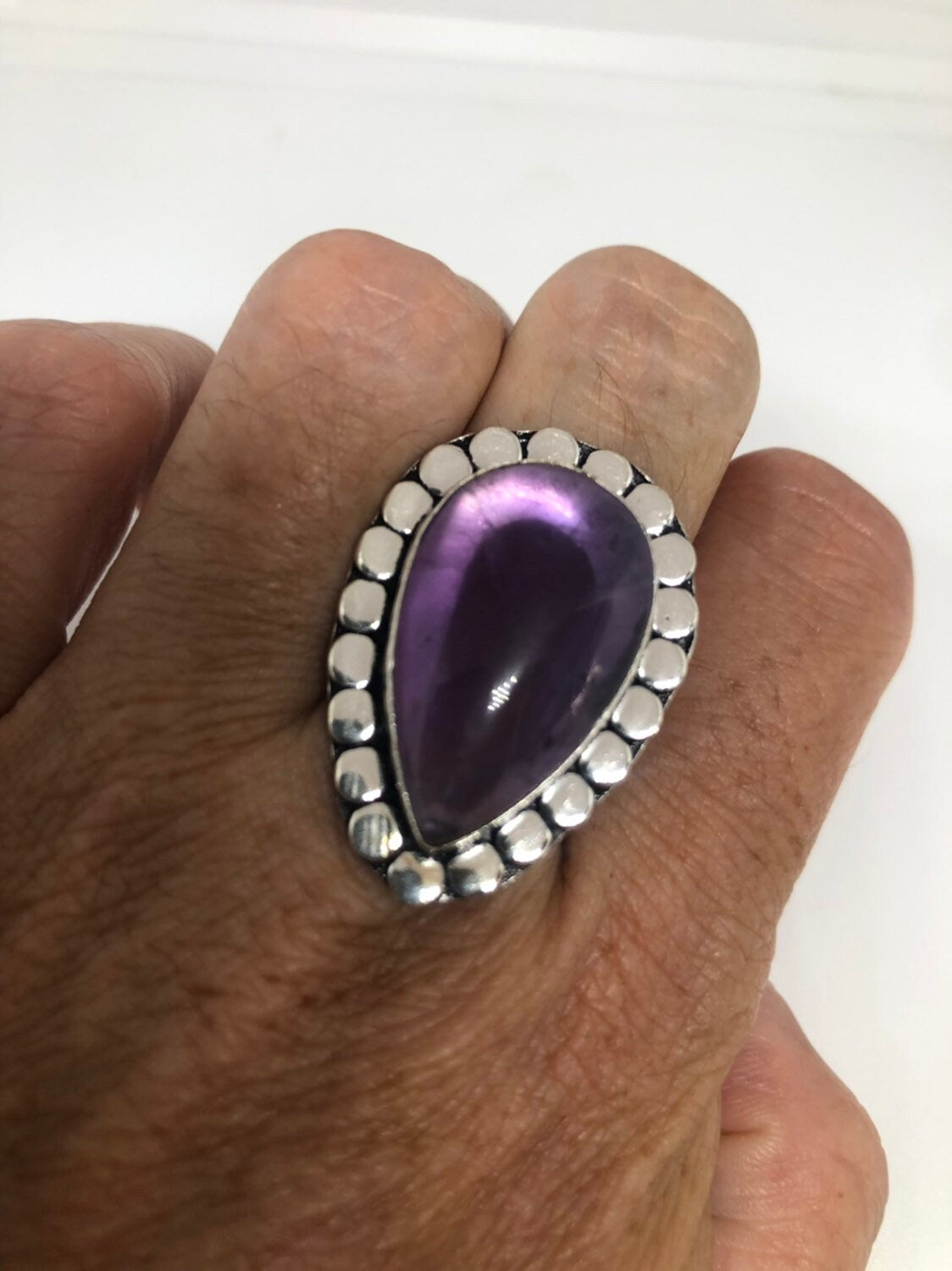 Vintage Purple Genuine Amethyst Ring