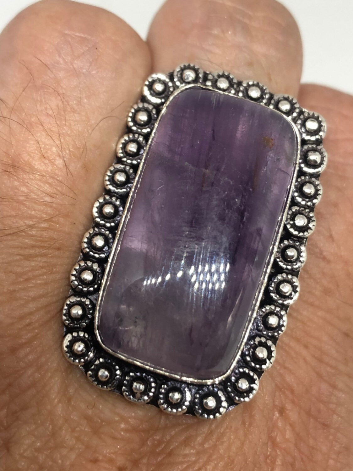 Vintage Purple Genuine Amethyst Ring