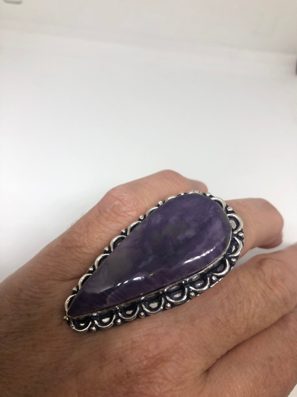 Vintage Purple Genuine Soujalite Ring