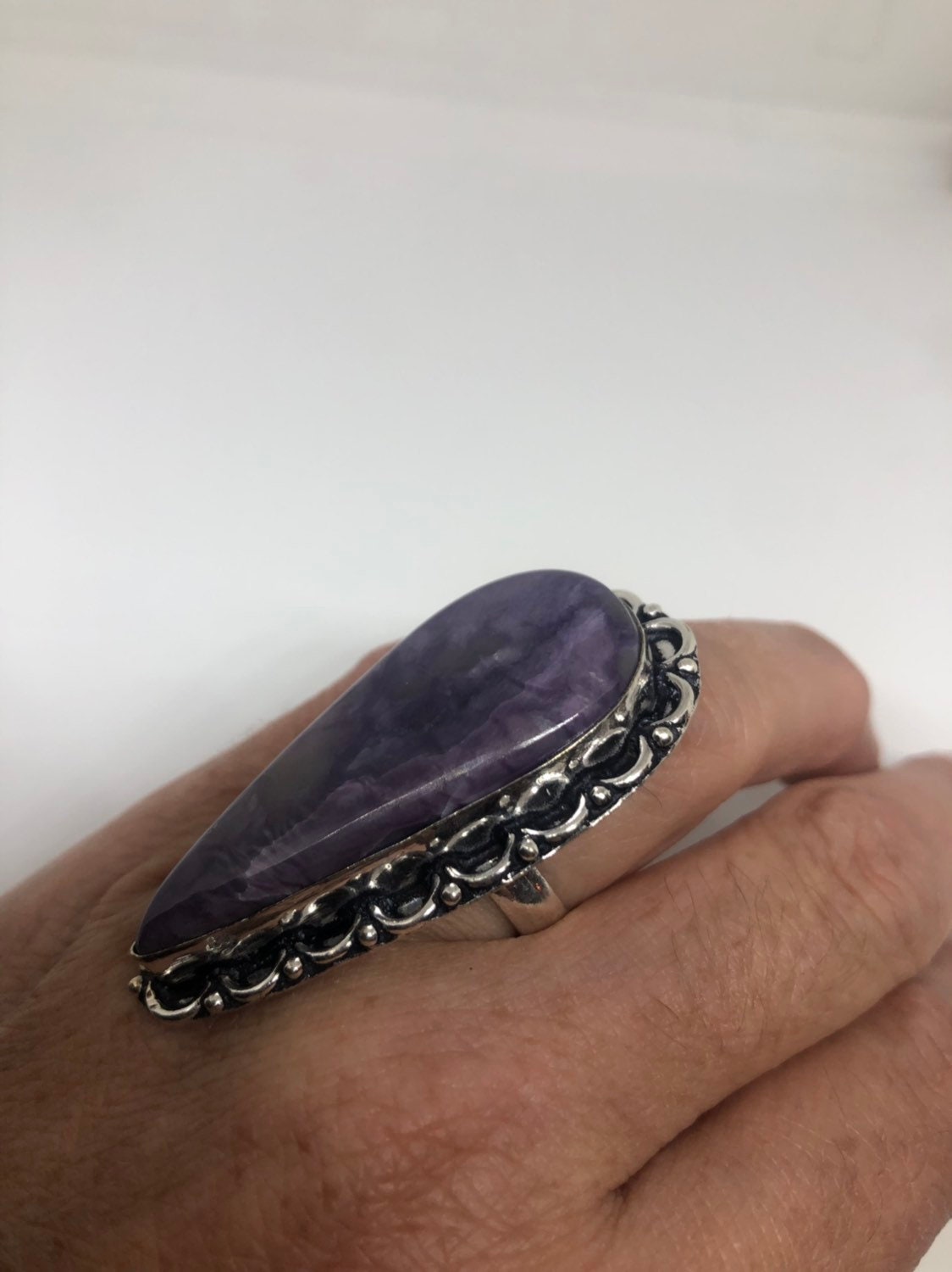Vintage Purple Genuine Soujalite Ring