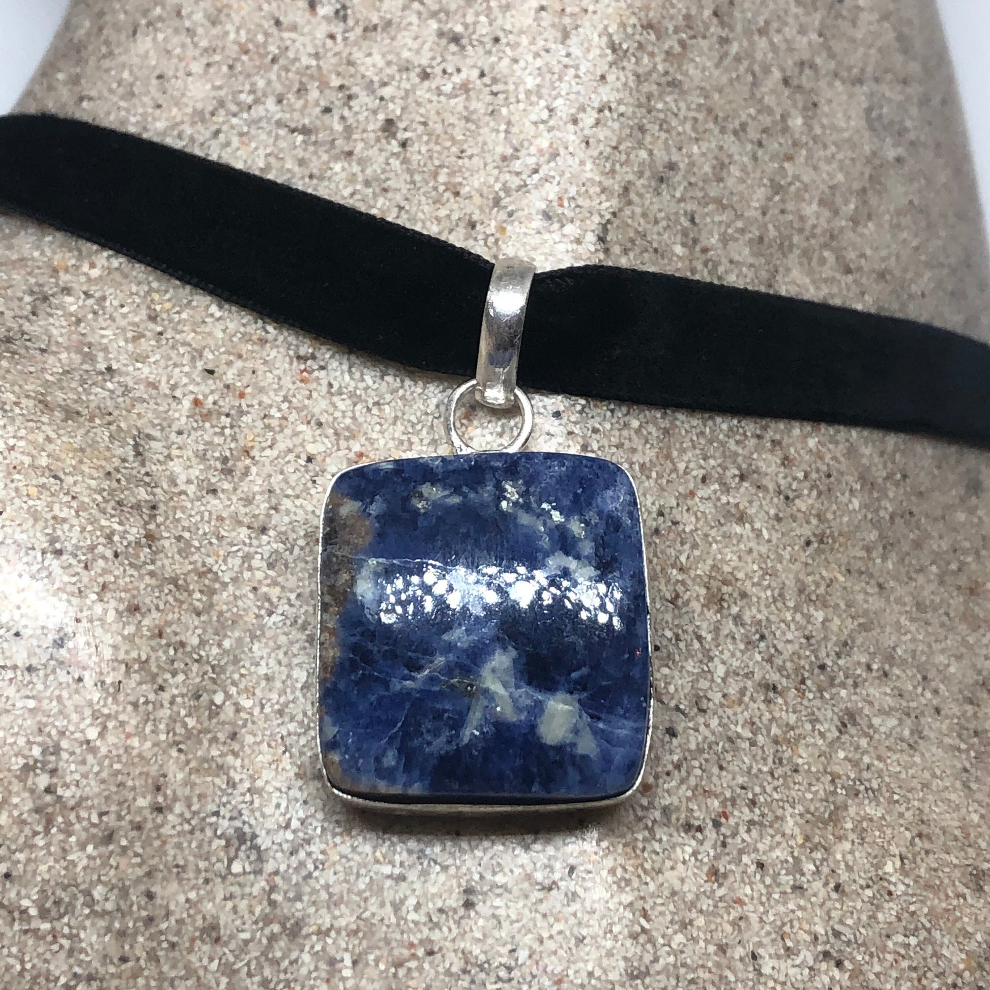 Vintage Blue Lapis Choker Necklace