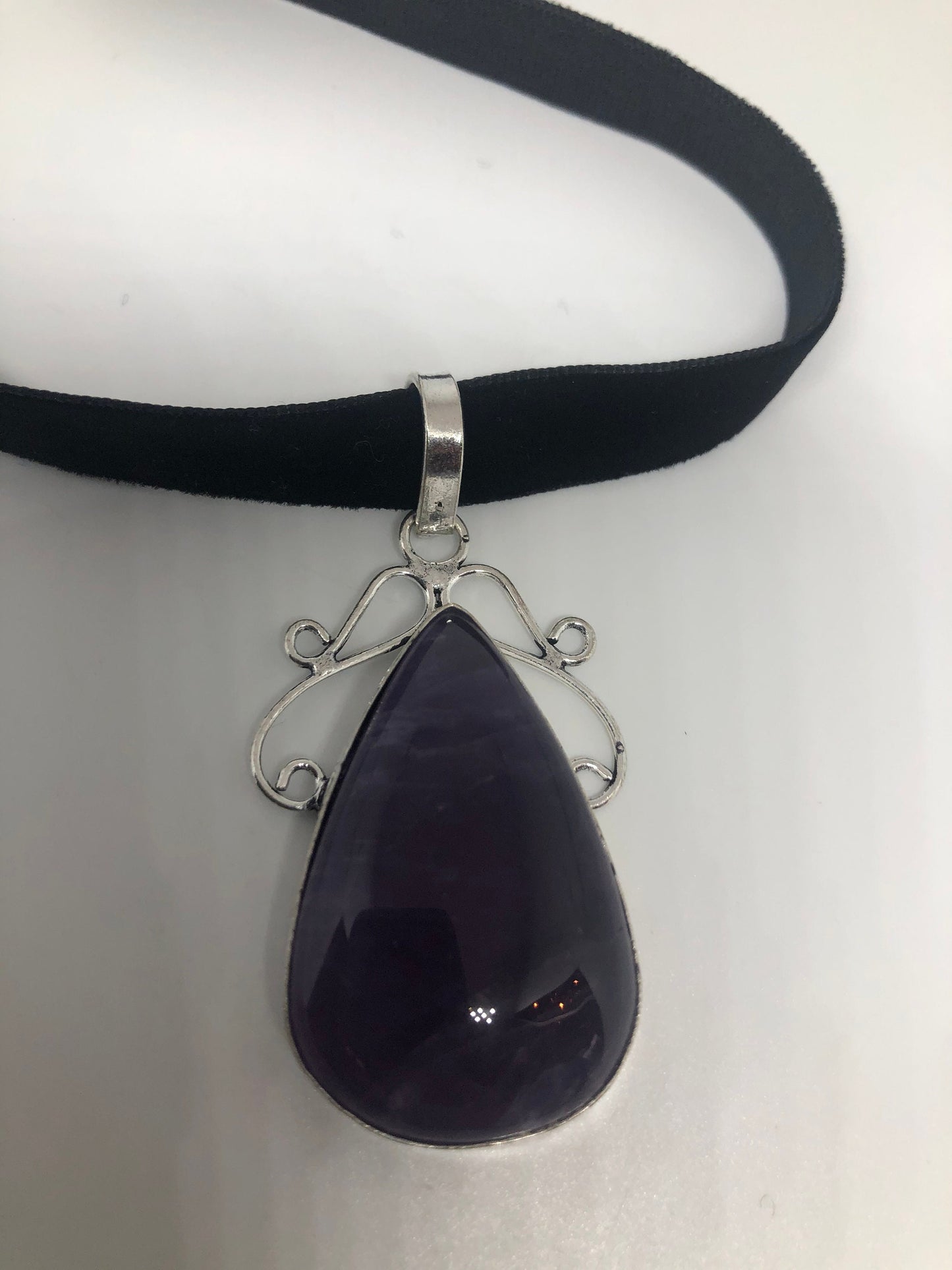 Vintage Purple Amethyst Choker Necklace