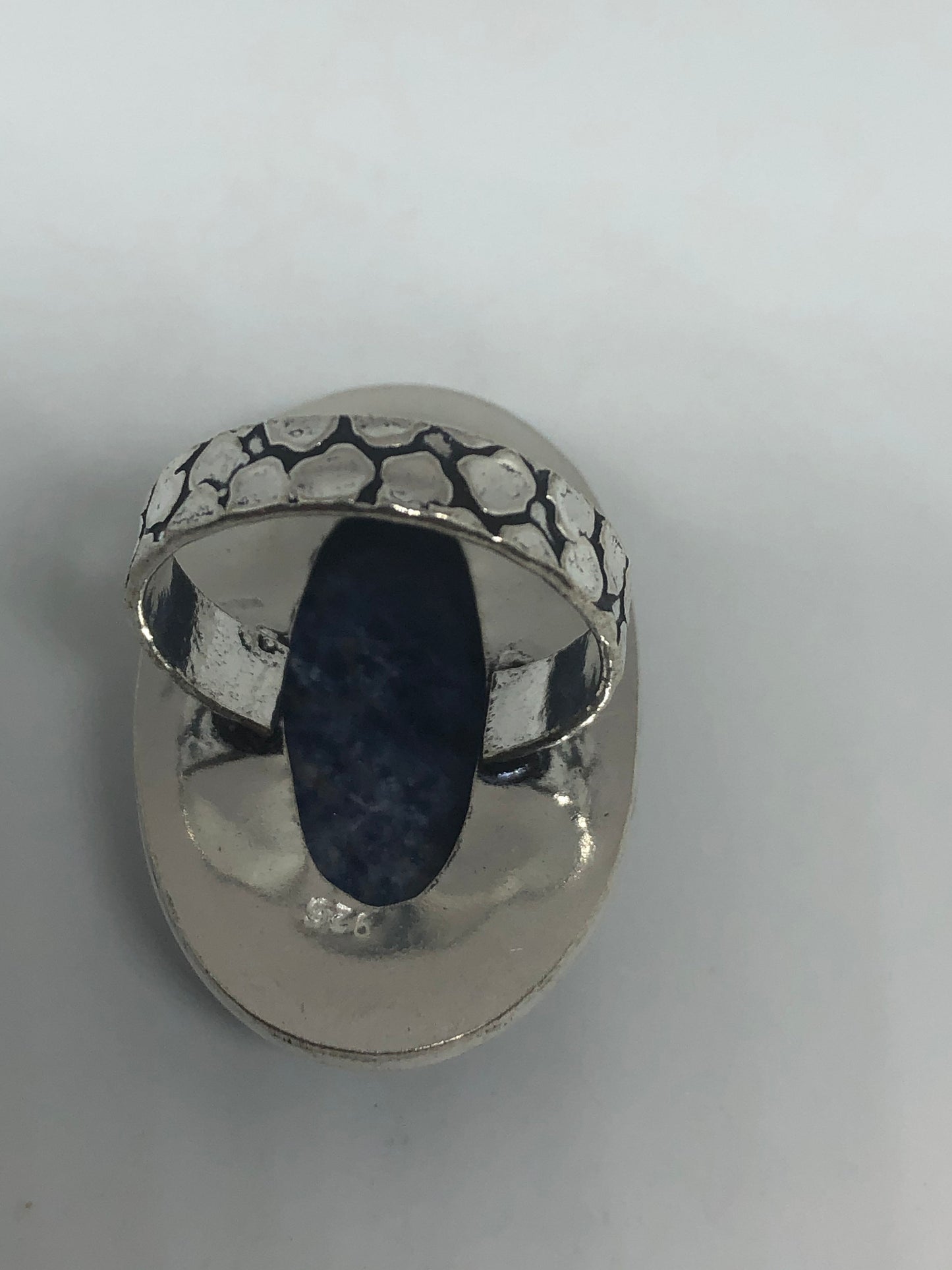 Vintage Blue Genuine Lapis Lazuli Ring Size 9