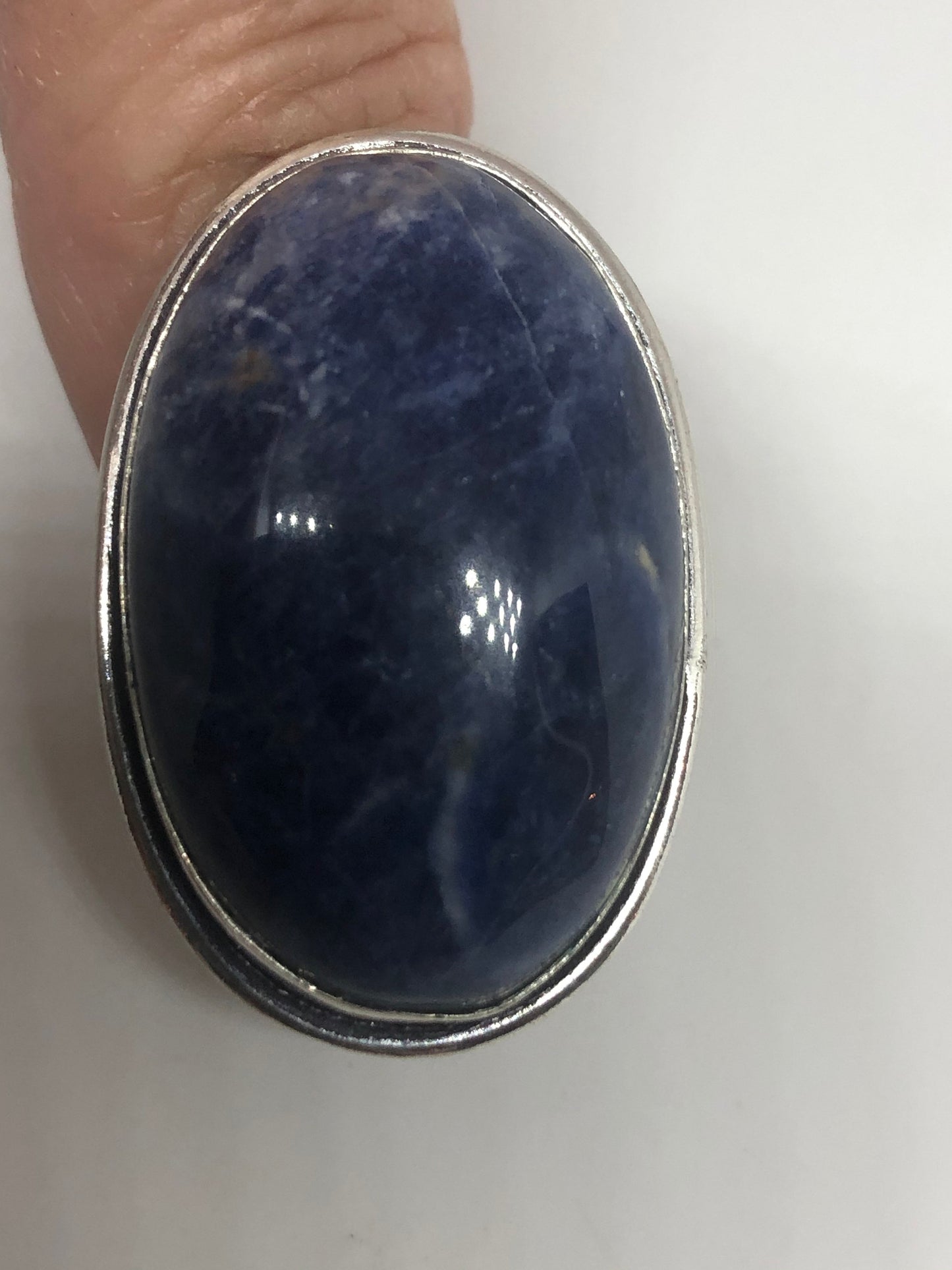 Vintage Blue Genuine Lapis Lazuli Ring Size 9