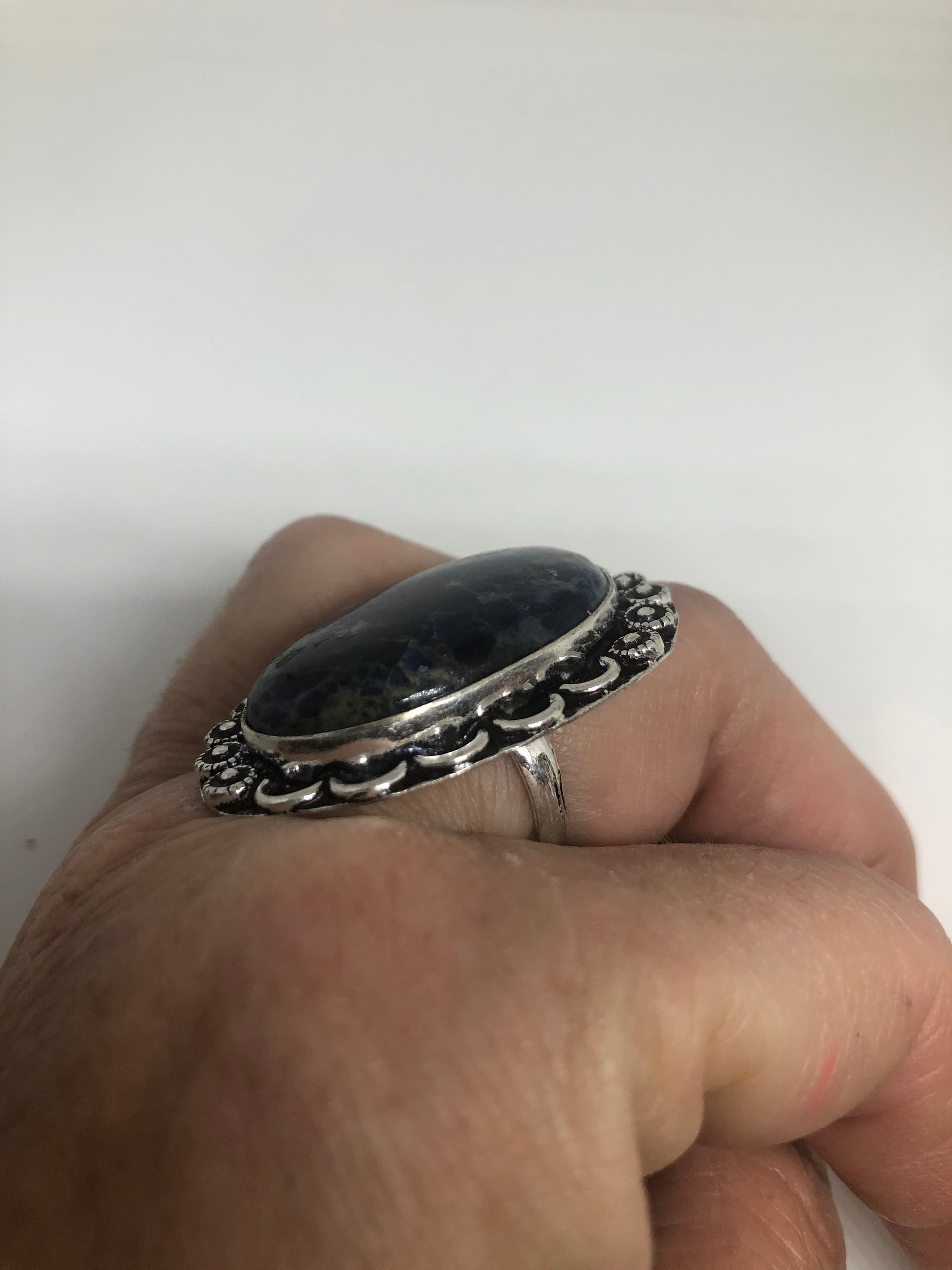 Vintage Blue Genuine Lapis Lazuli Ring Size 5.5