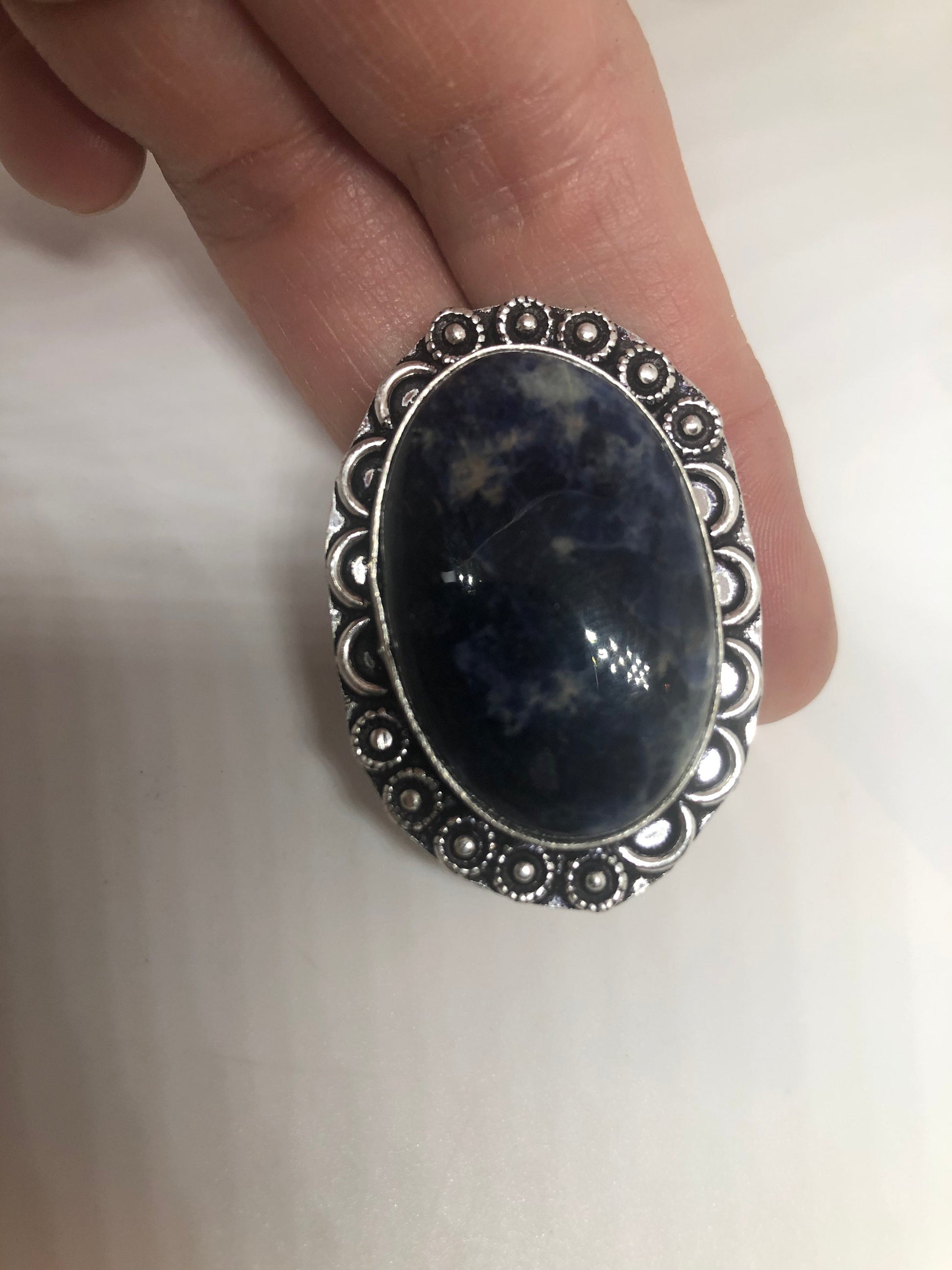 Vintage Blue Genuine Lapis Lazuli Ring Size 5.5