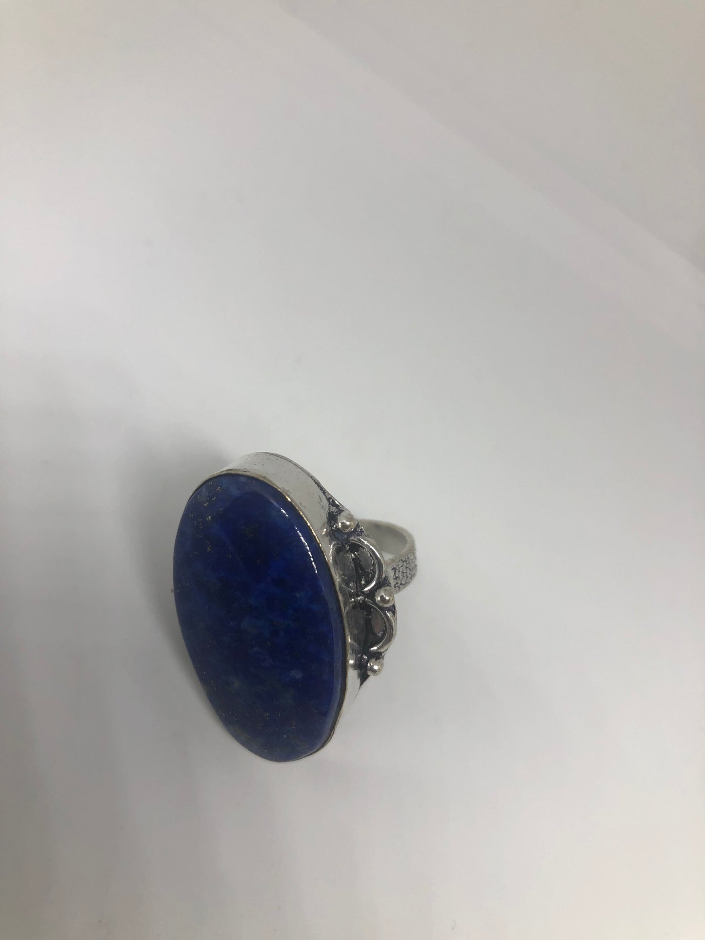 Vintage Blue Genuine Lapis Lazuli Ring Size 8