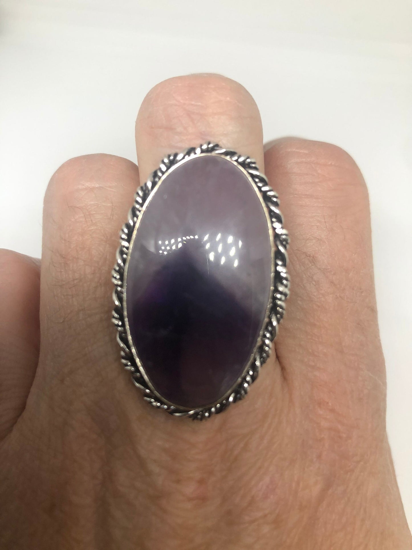 Vintage Purple Genuine Amethyst Ring Size 7