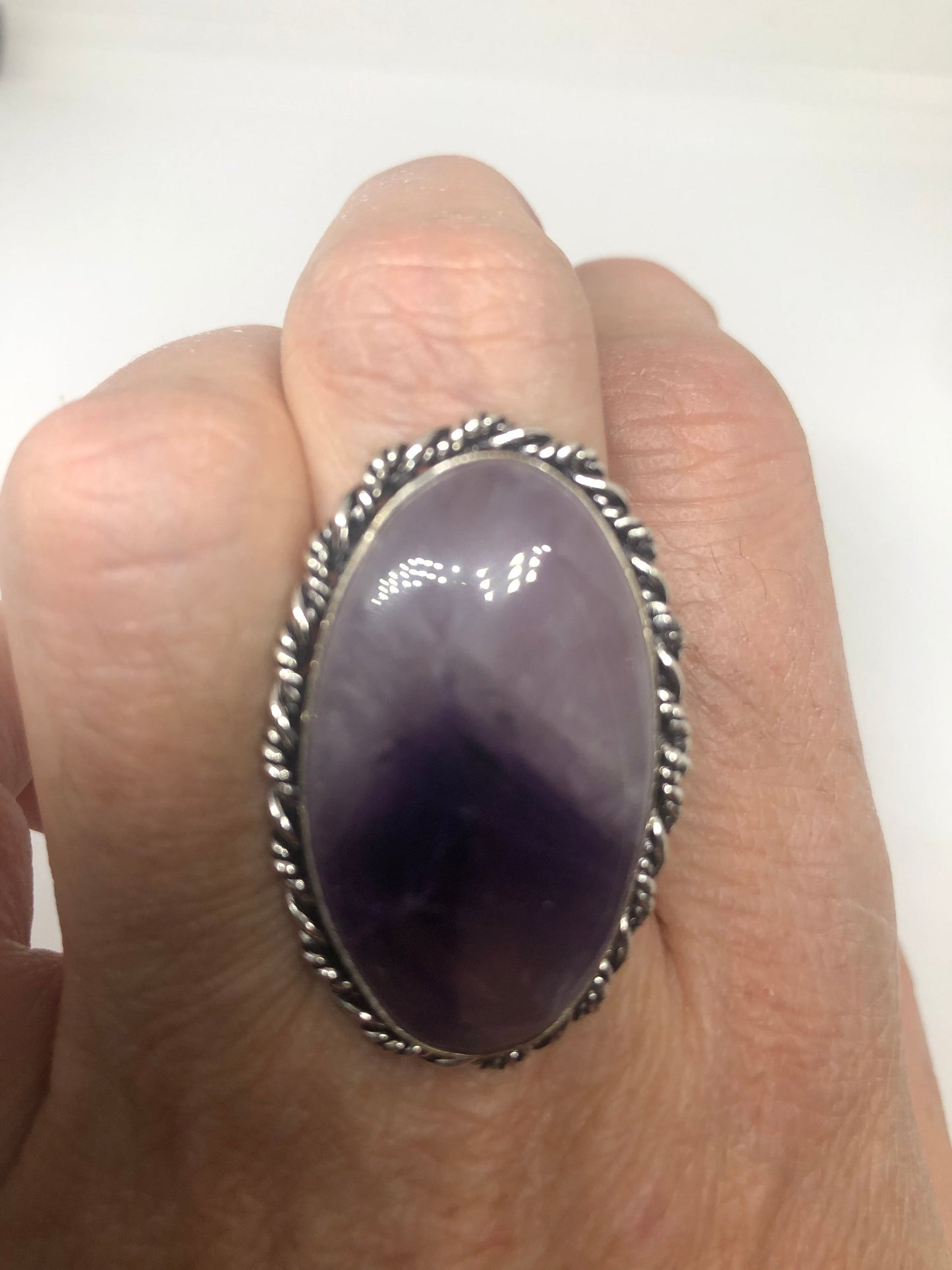 Vintage Purple Genuine Amethyst Ring Size 7