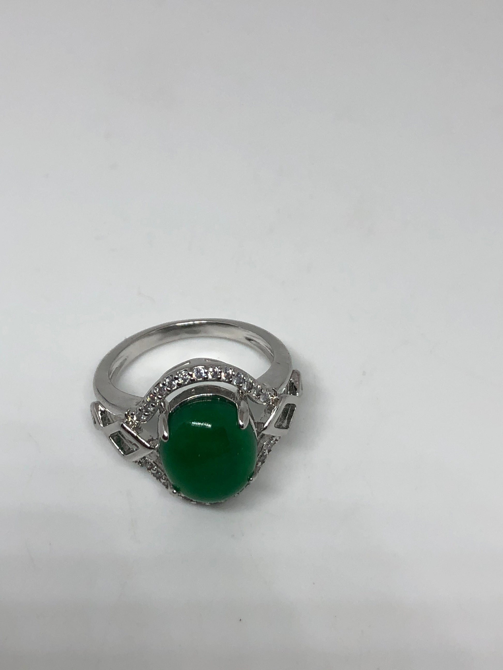 Vintage Lucky Green Nephrite Jade Ring