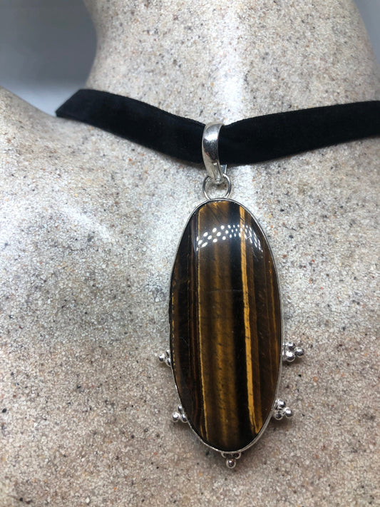 Vintage Tigers eye Necklace Choker