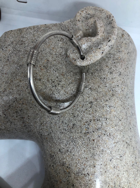 Vintage Sterling Silver Hoop Earrings