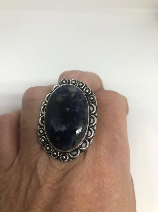 Vintage Blue Genuine Lapis Lazuli Ring Size 5.5