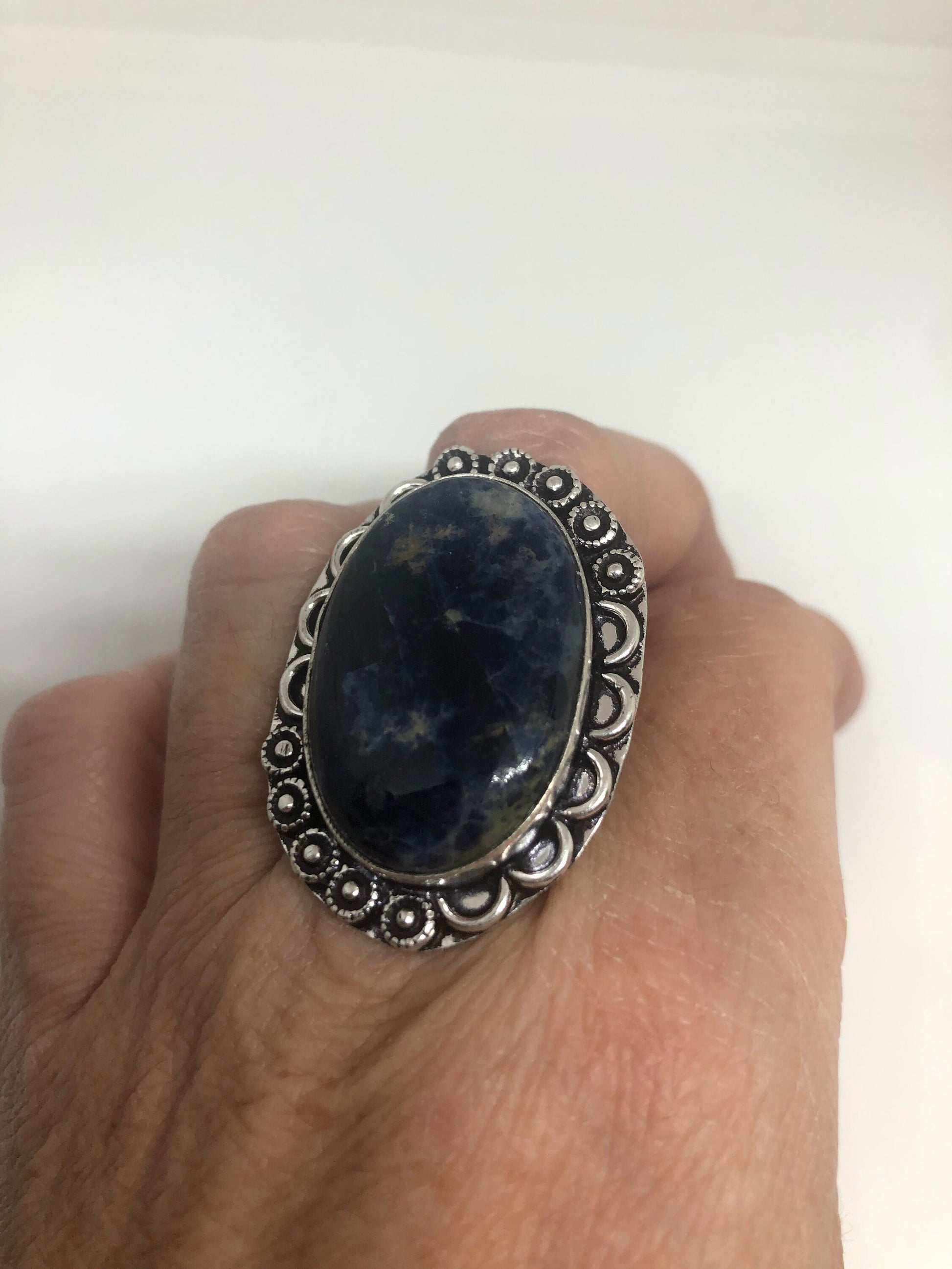 Vintage Blue Genuine Lapis Lazuli Ring Size 5.5