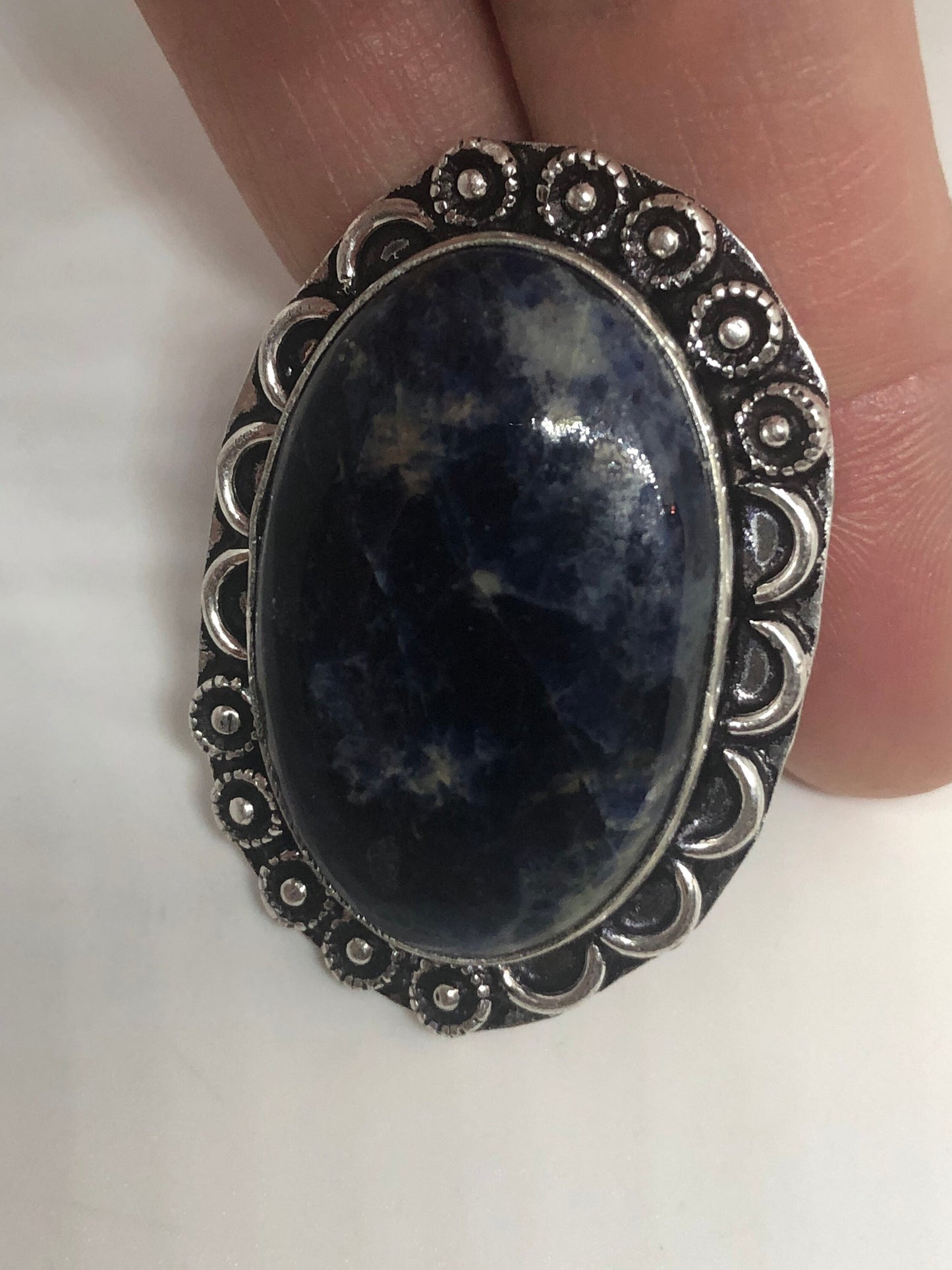 Vintage Blue Genuine Lapis Lazuli Ring Size 5.5