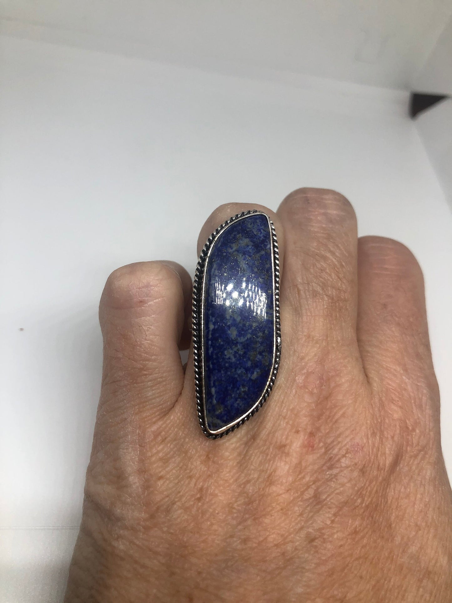 Vintage Blue Genuine Lapis Lazuli Ring Size 7