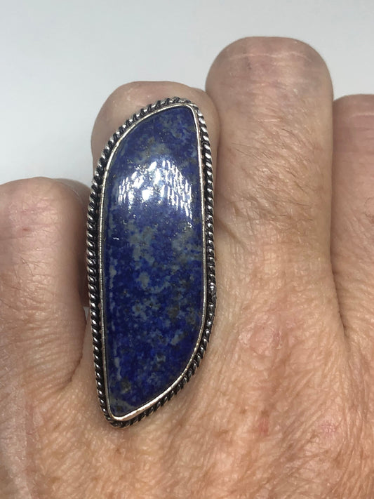 Vintage Blue Genuine Lapis Lazuli Ring Size 7